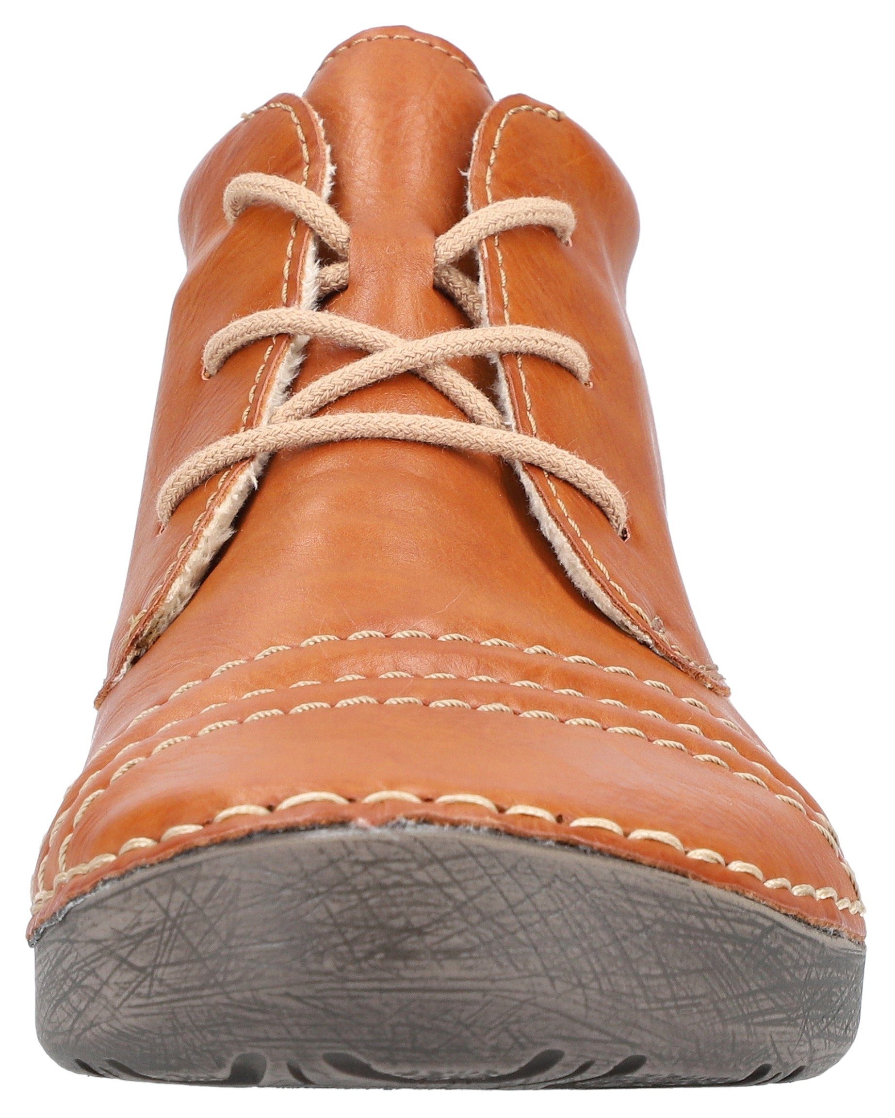 Rieker Hoge veterschoenen met fijne siernaden