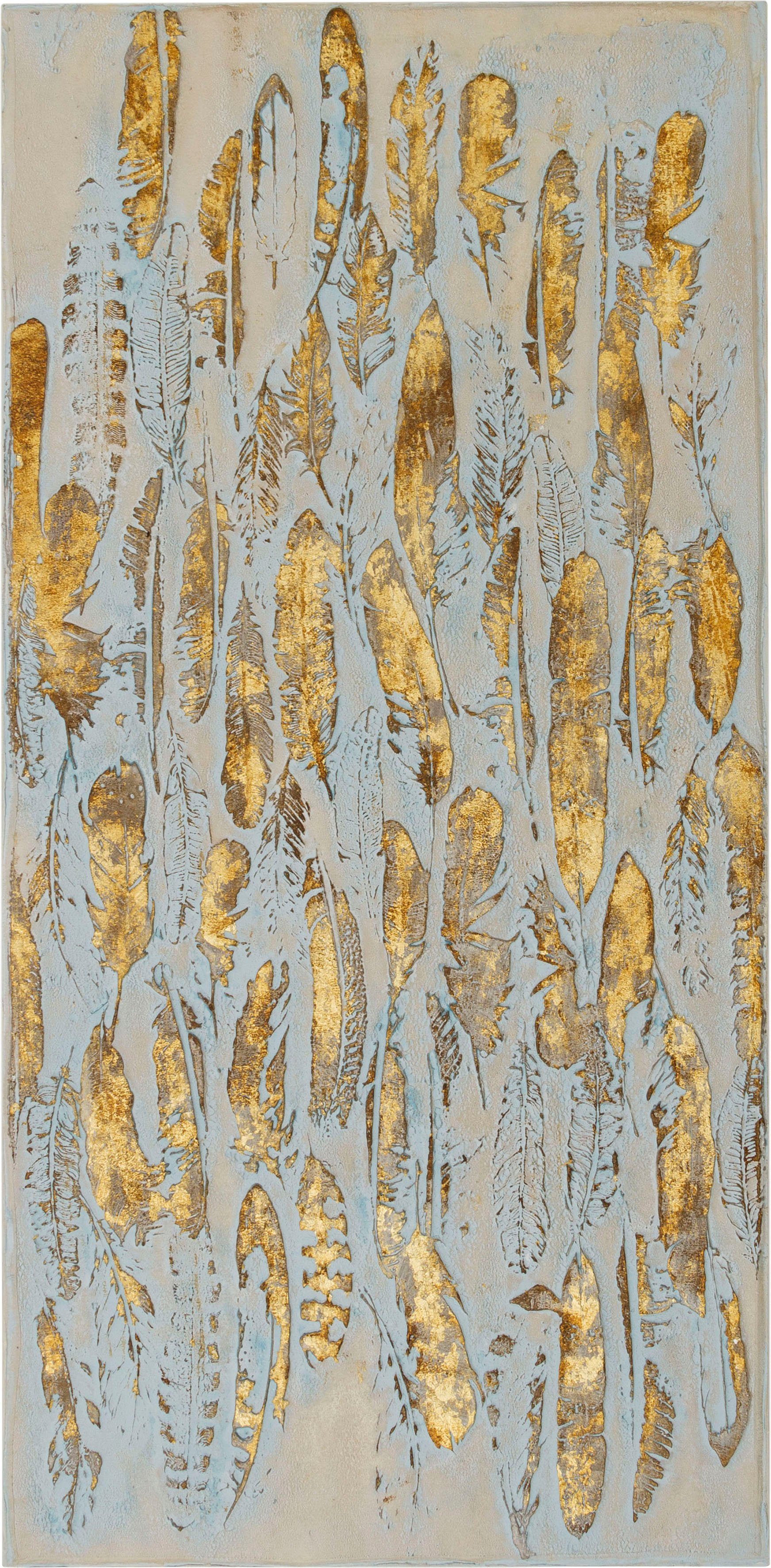 Myflair Möbel & Accessoires Olieverfschilderij Madie goudkleurig 100 x 50 cm