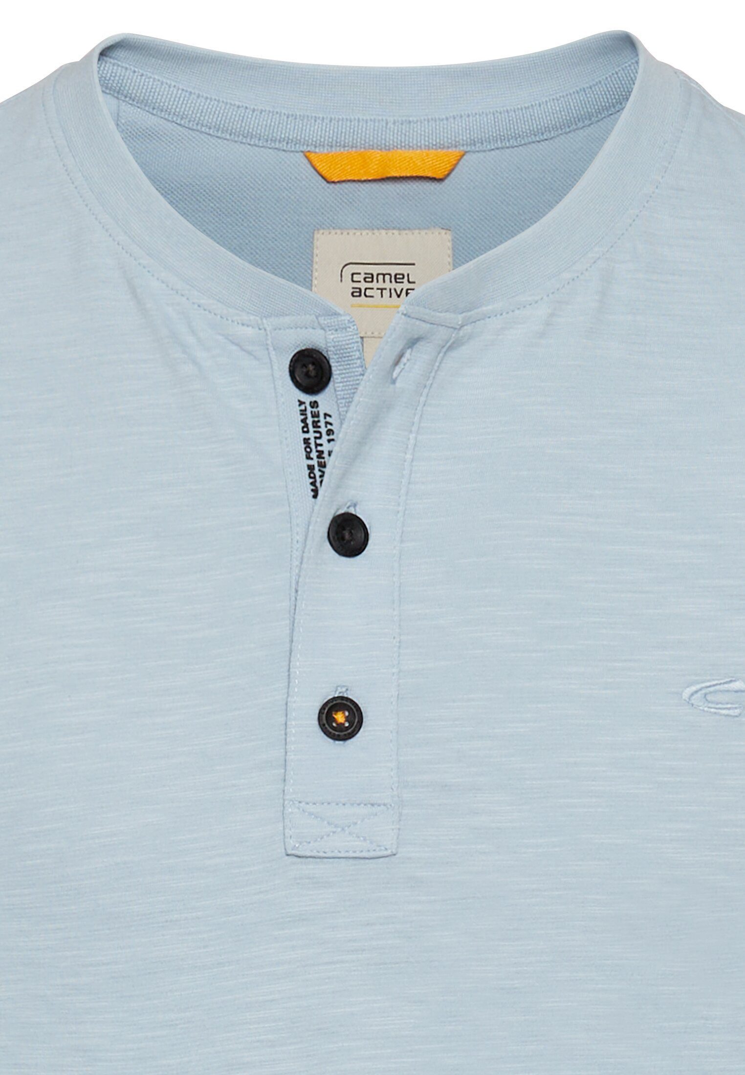 camel active Henleyshirt met knoopsluiting