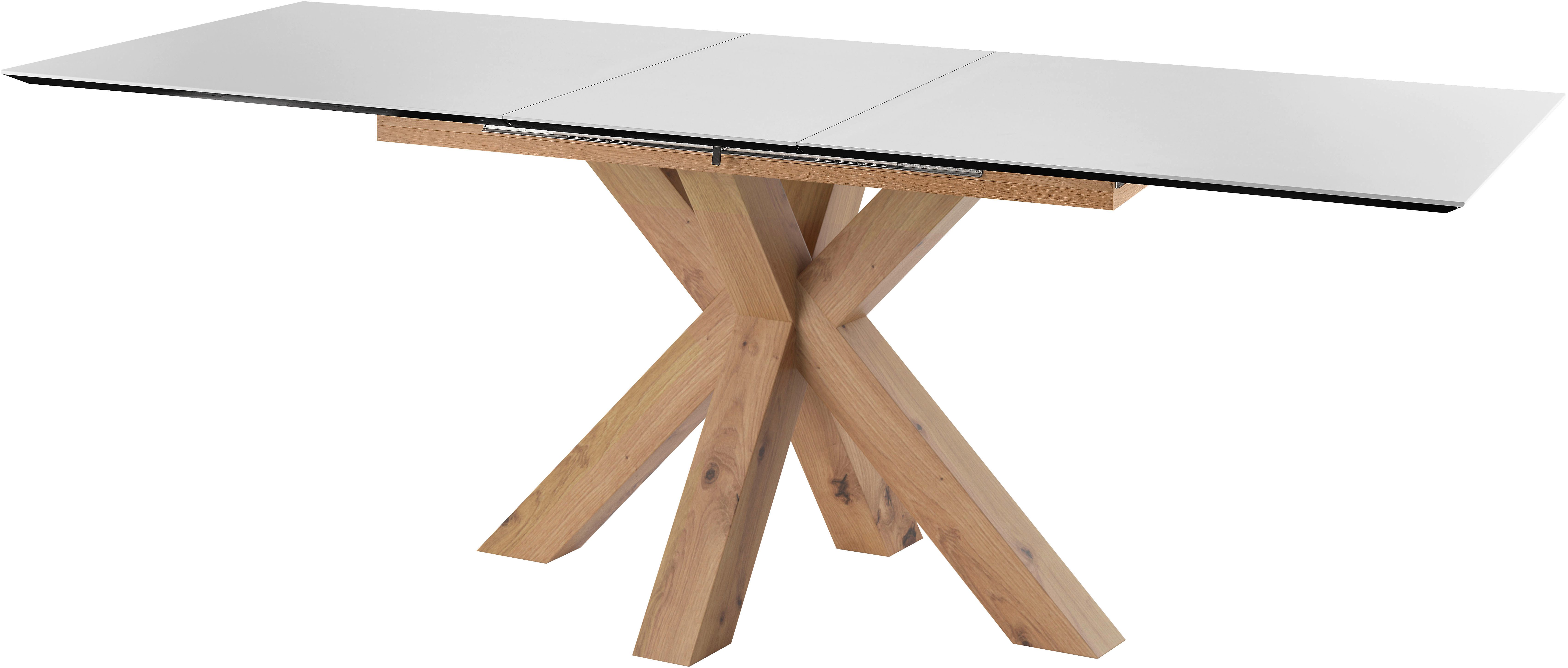 set one by Musterring Eettafel New Atlanta Rechthoekig blad met Zwitserse rand, uitschuifbaar, stervormig onderstel