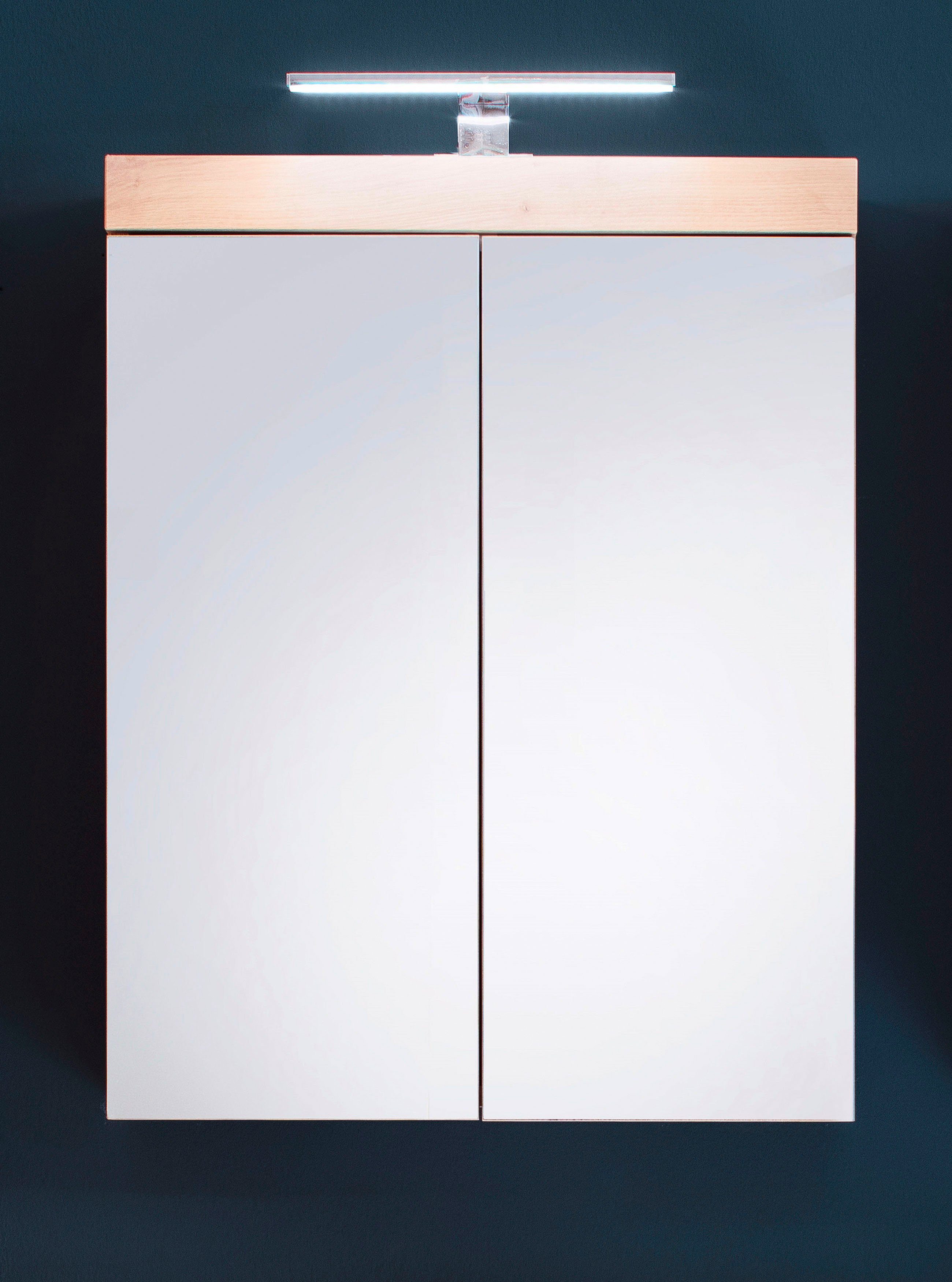 welltime Spiegelkast Avena Badkamerkast optioneel met LED-verlichting - (B/D/H) 60/17/77 cm