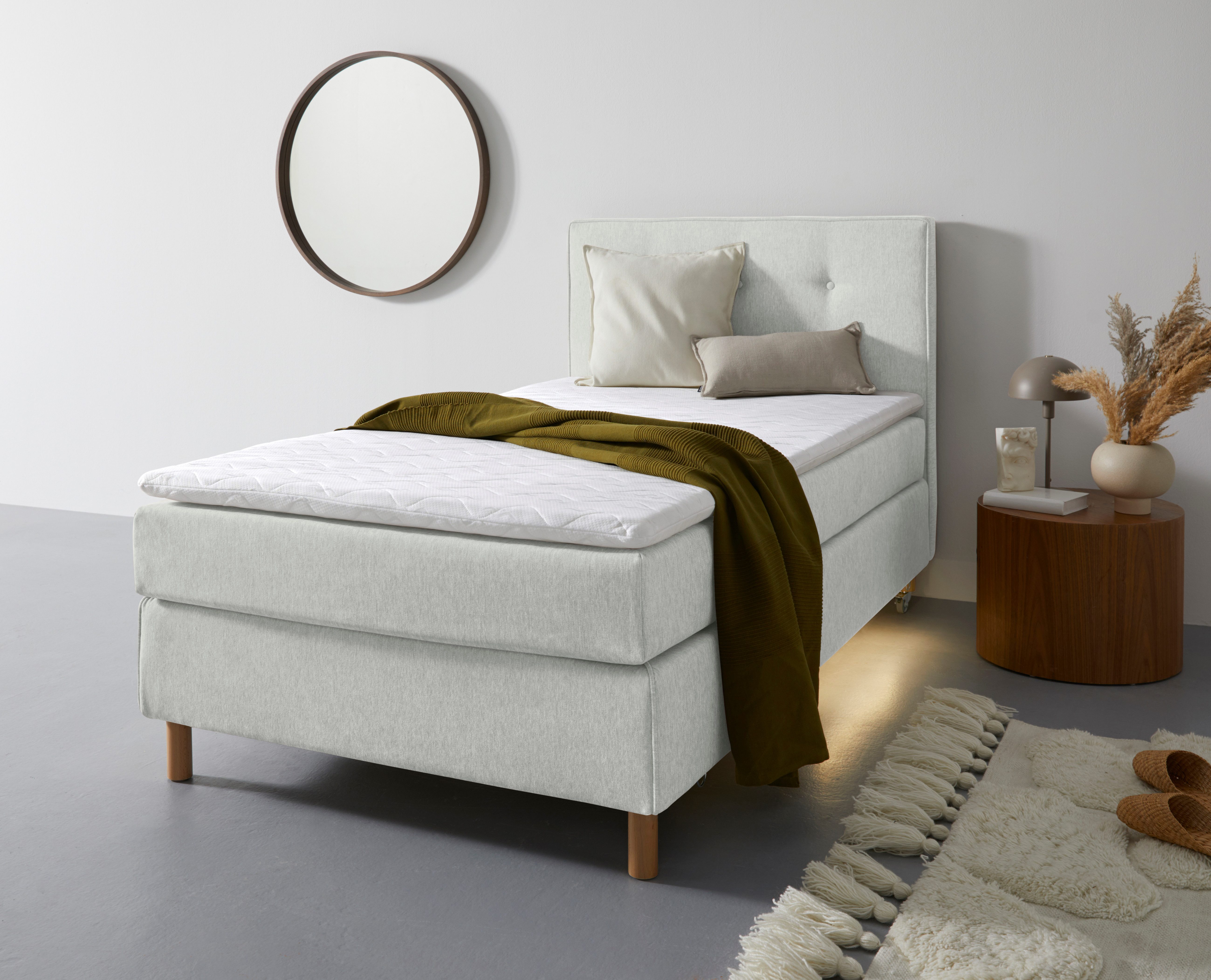 Home affaire Boxspring Heimatblick 100x200cm naar wens uitbreidbaar naar dubbel- en familiebest