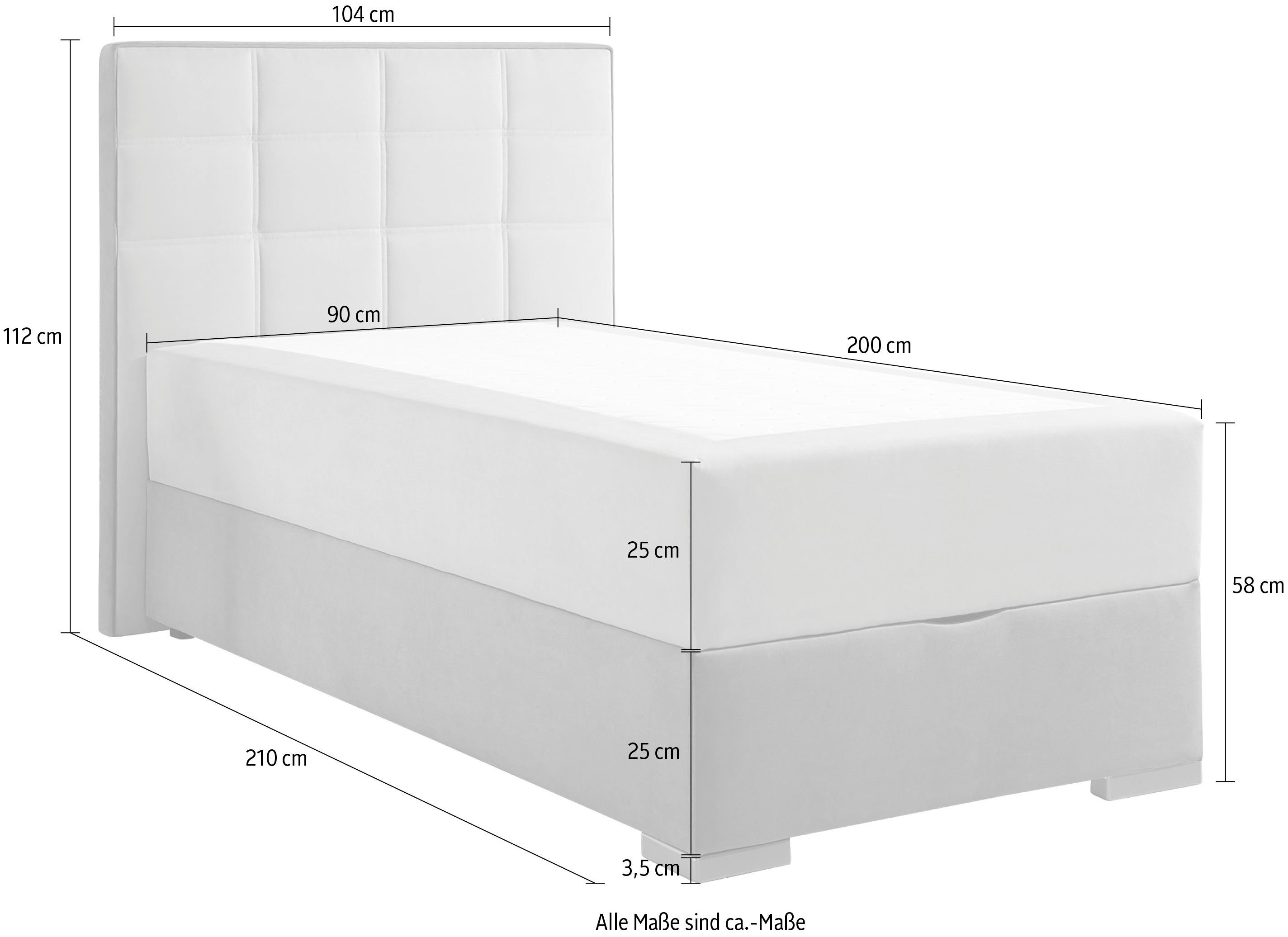Maintal Boxspring met bedkist en topmatras