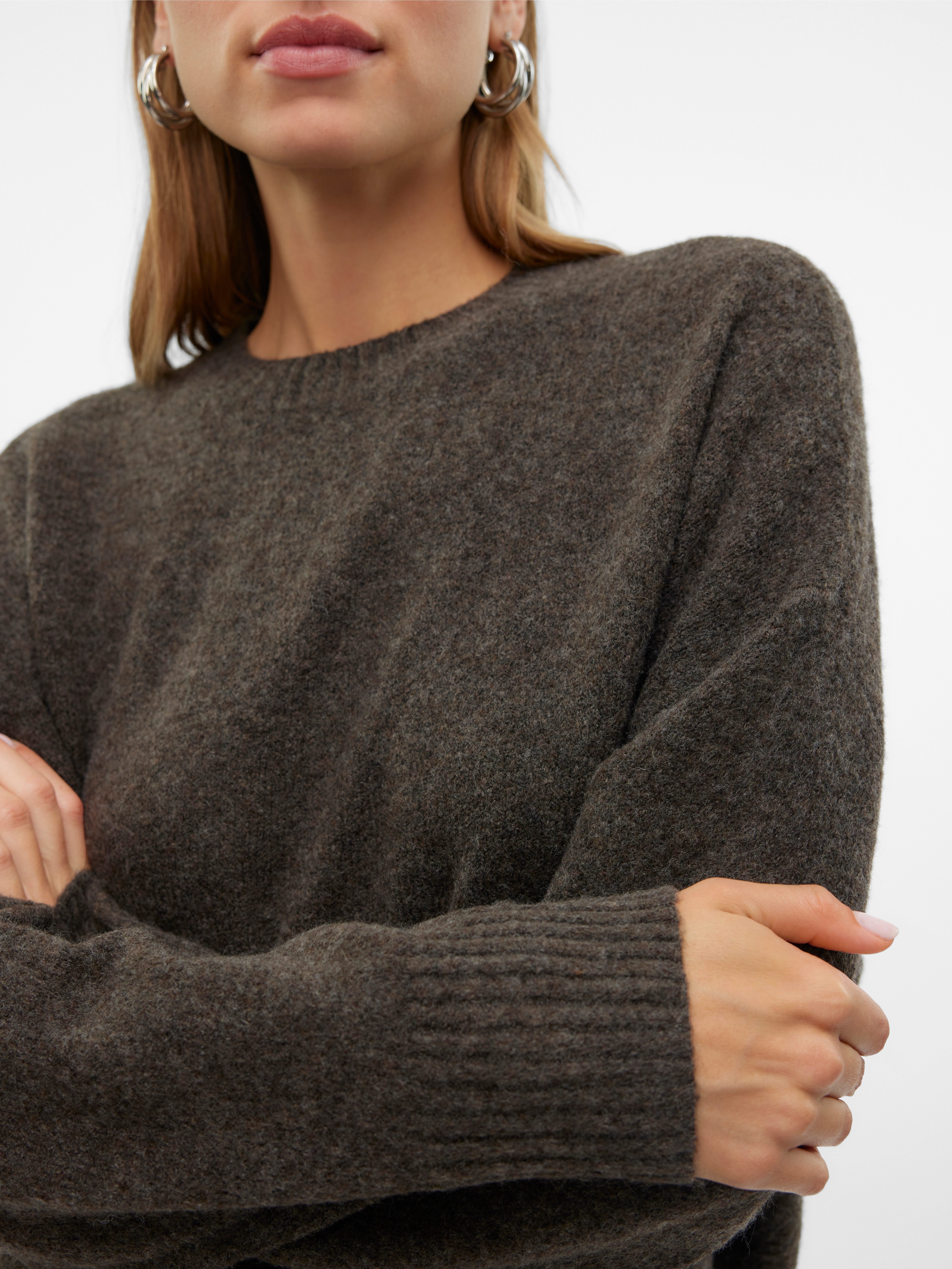 Vero Moda Gebreide trui VMBOOM LS O-NECK PULLOVER GA NOOS