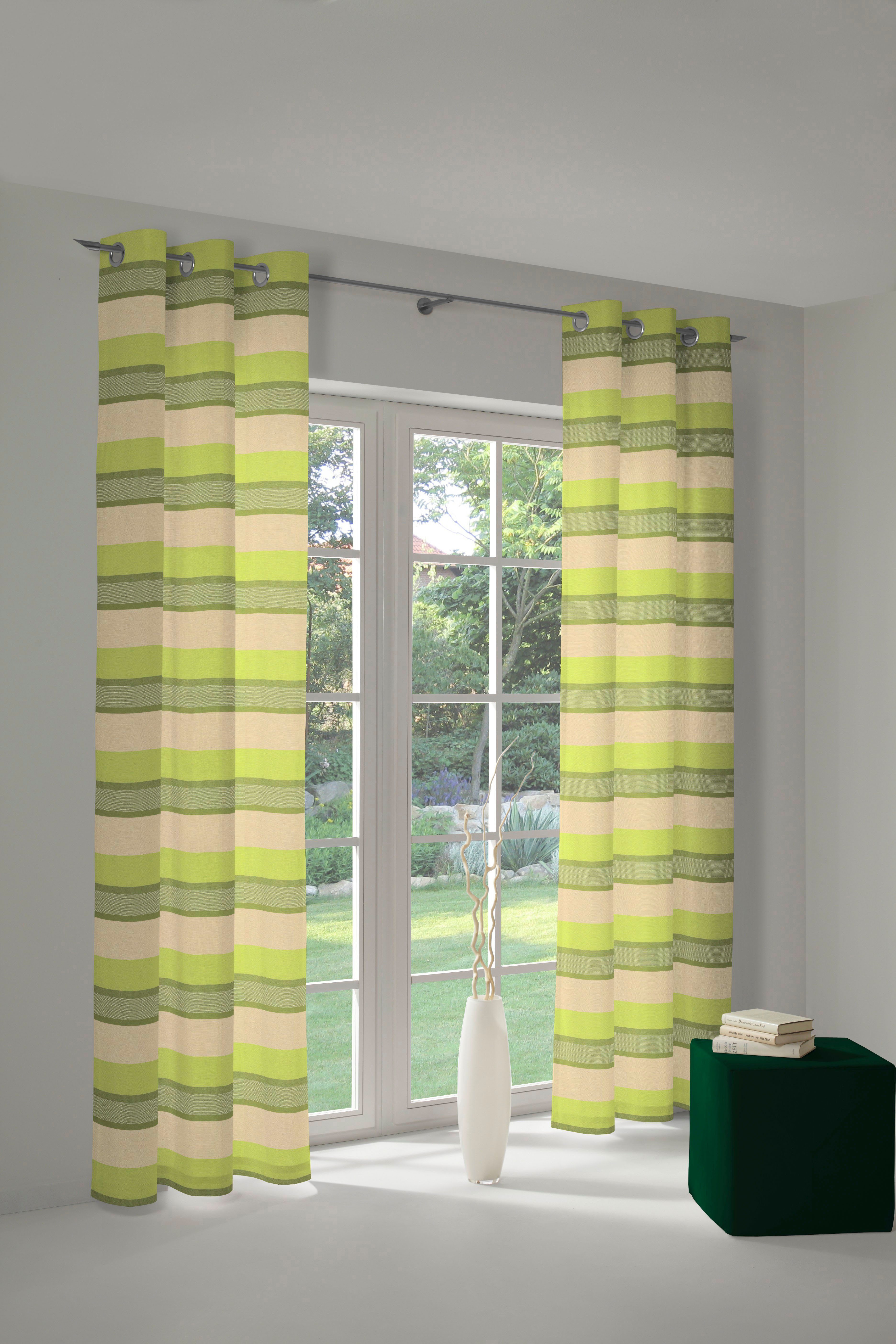 Wirth Gordijn MENORCA (1 stuk) kant & klaar gordijnen maat hxb: 245x135 cm groen