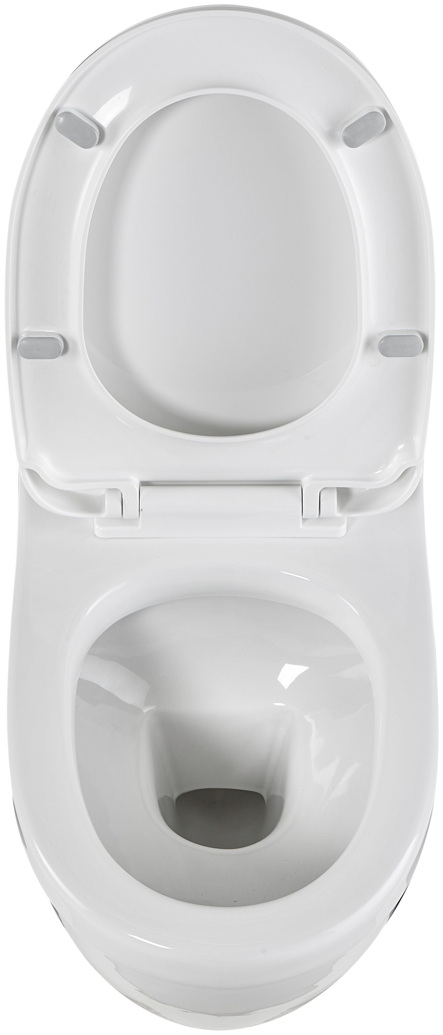 welltime Diepspoeltoilet DOVER randloos toilet van hoogwaardig sanitairkeramiek, incl. toiletzitting (set)