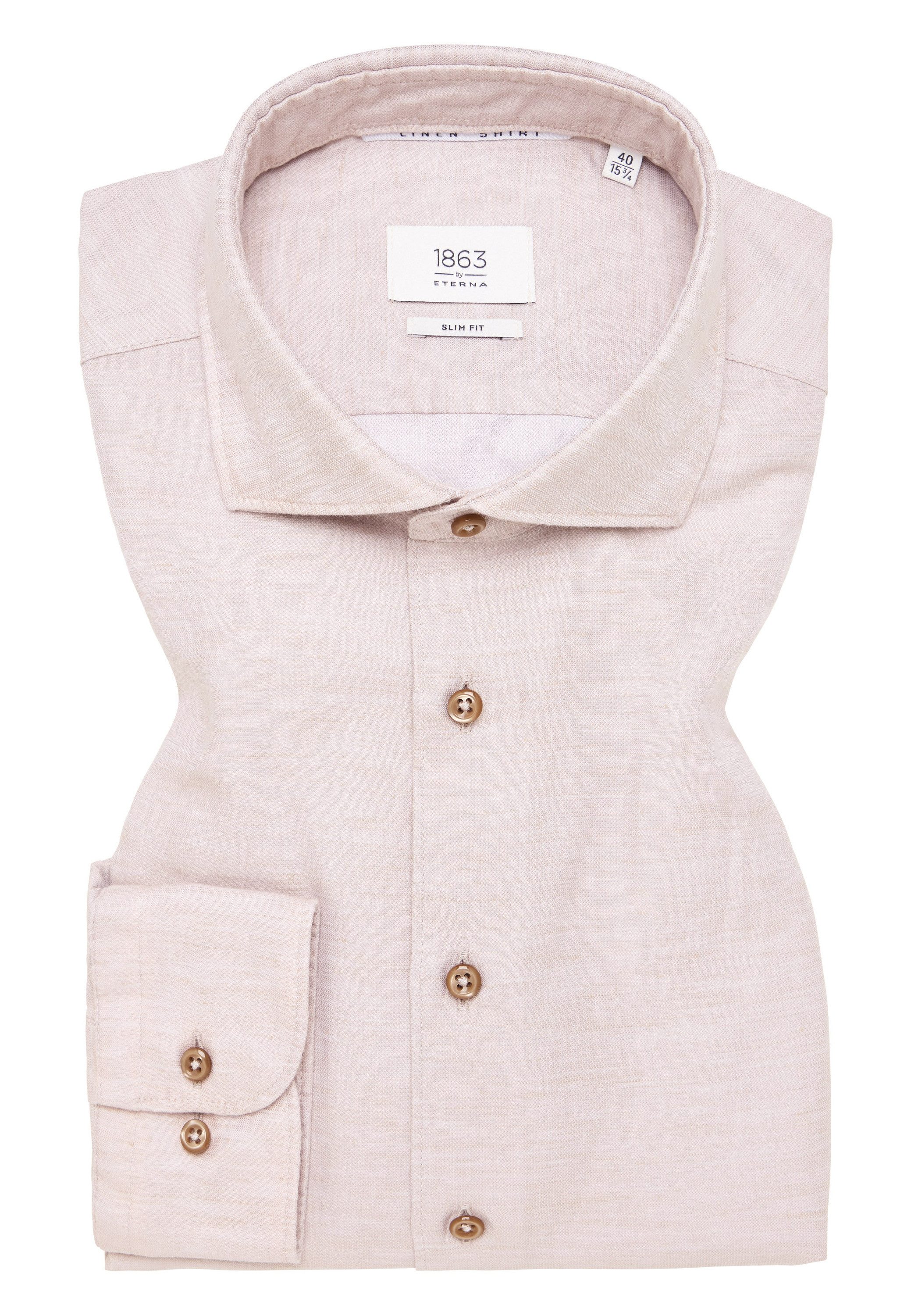Eterna Overhemd met lange mouwen Slim fit EASY IRON (gemakkelijk te strijken)