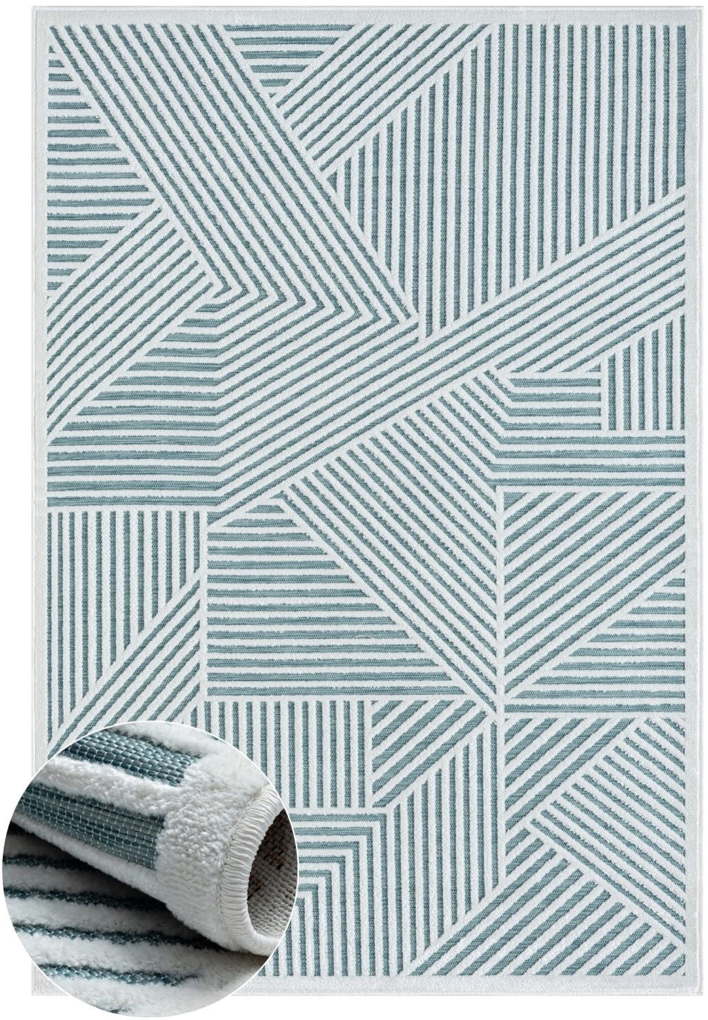 Myflair Möbel & Accessoires Vloerkleed Vill, MAGAZIJNOPRUIMING! modern ontwerp, hoog-laag effect, geschikt voor buiten, balkon, terras