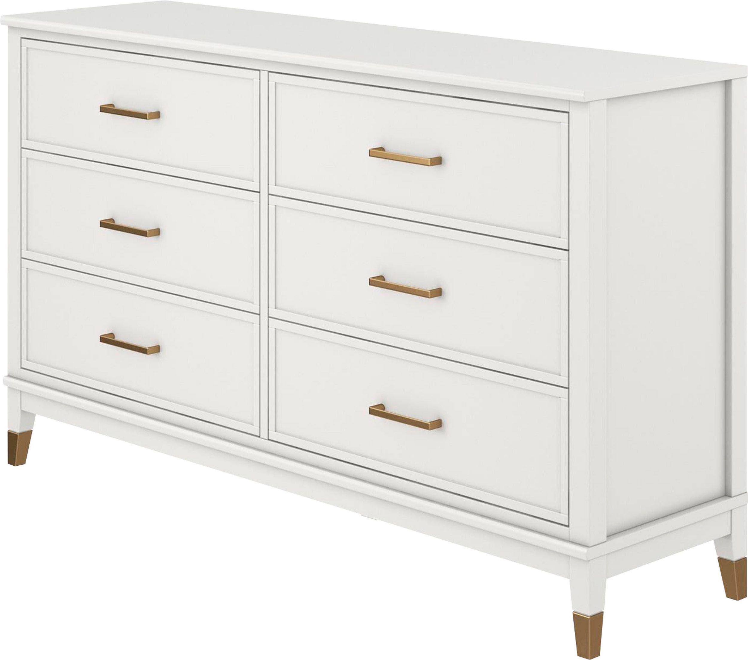 CosmoLiving by Cosmopolitan Kast Westerleigh met 6 laden, mdf, poten van massief hout, hoogte 85 cm, breedte 145 cm