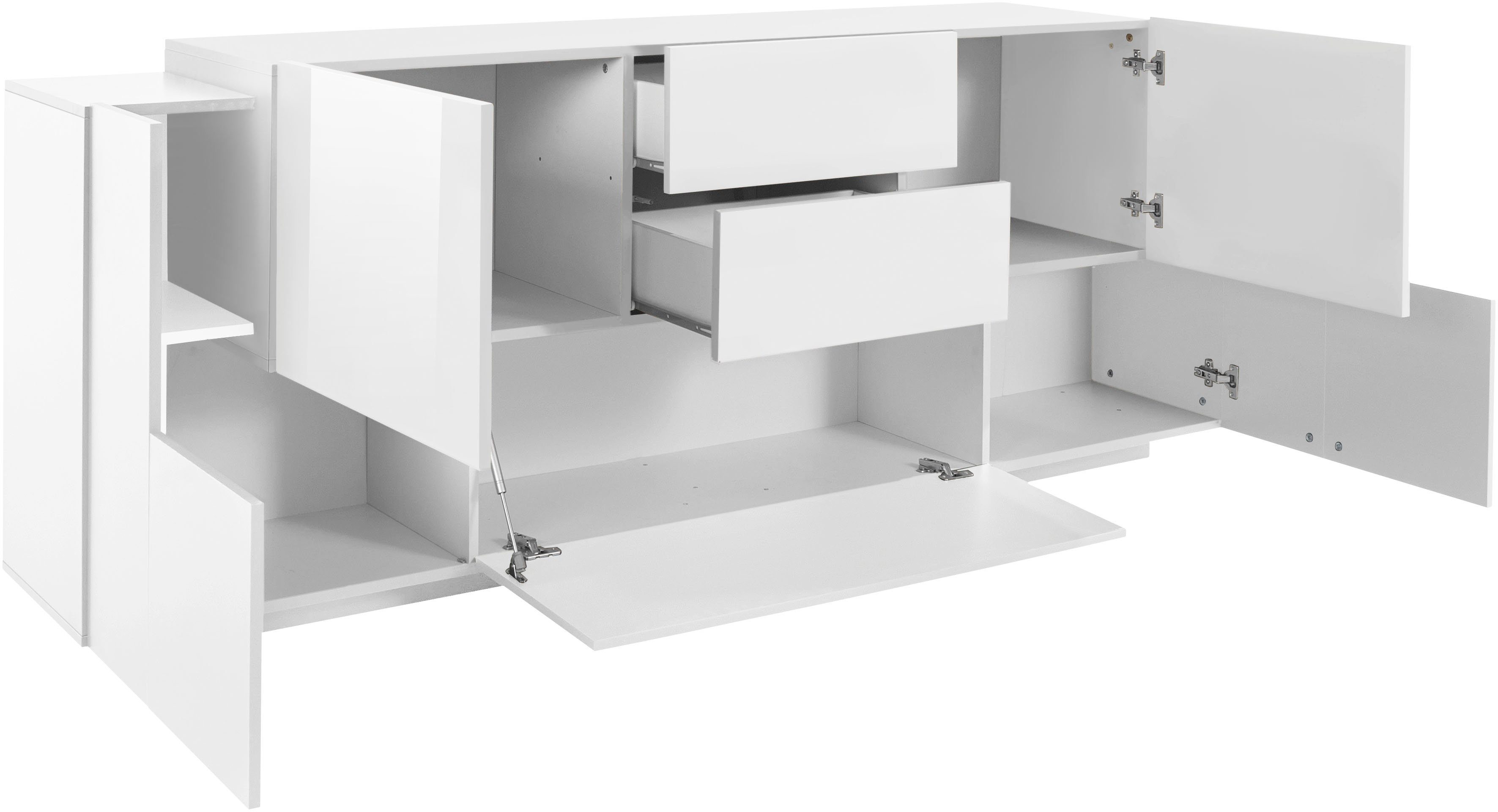 INOSIGN Dressoir Coro, commode, kast, buffet, greeploos met legplanken