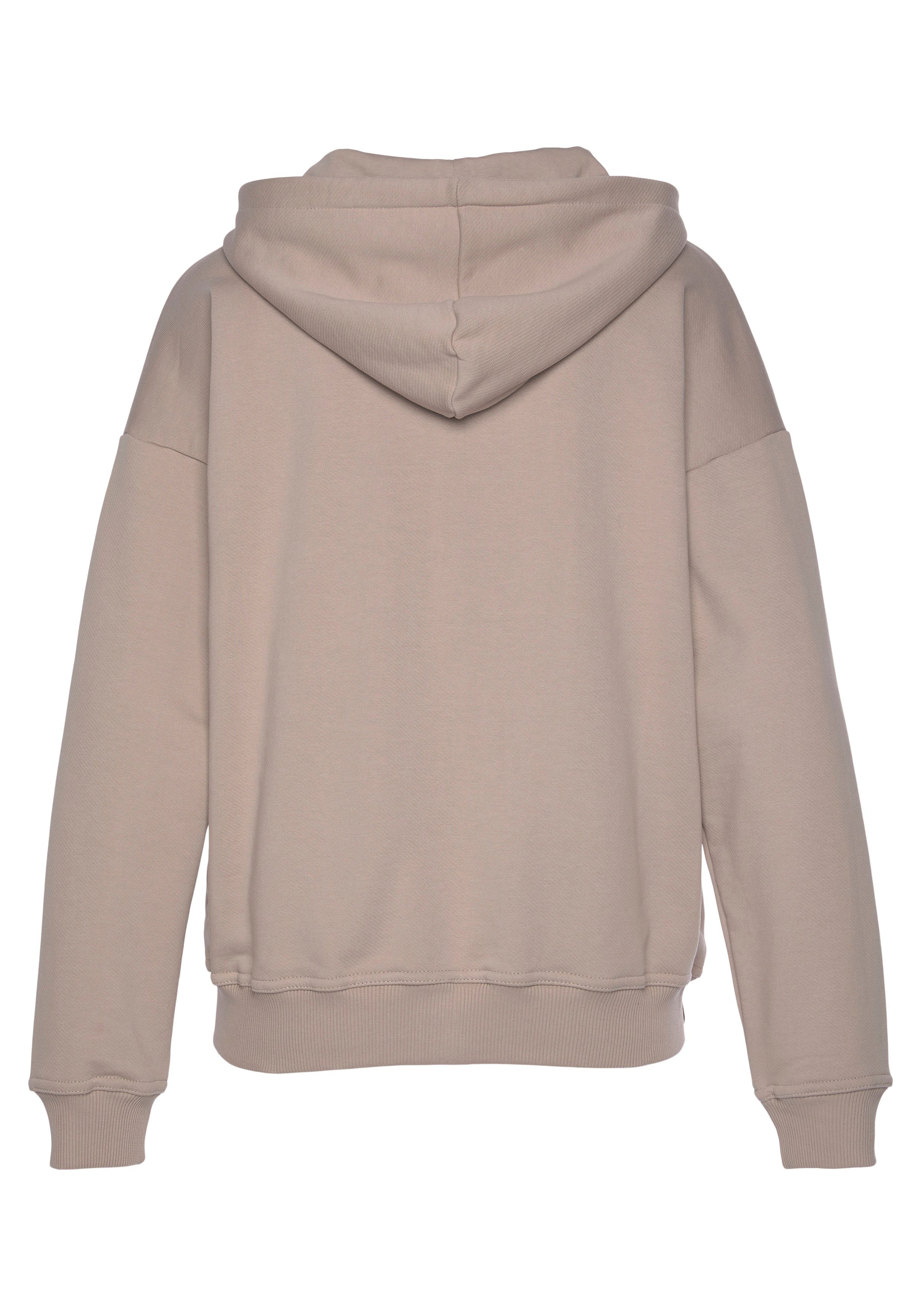 Lascana Sweatvest -lounge jas van biologische katoen, loungewear
