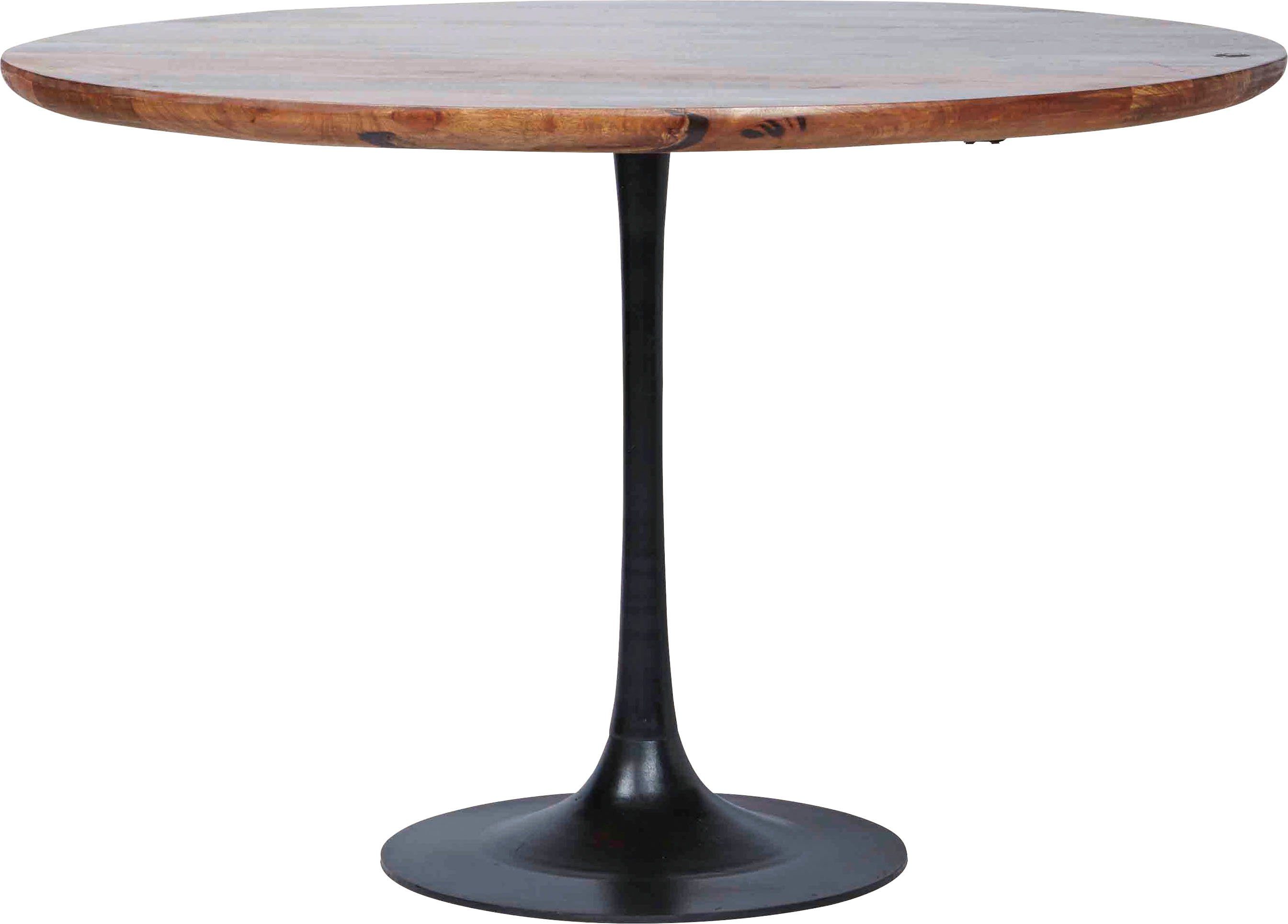 TOM TAILOR HOME Eettafel T-MODERN TABLE ROUND van mangohout, knoopdetail, moderne elegantie door afgeronde rand