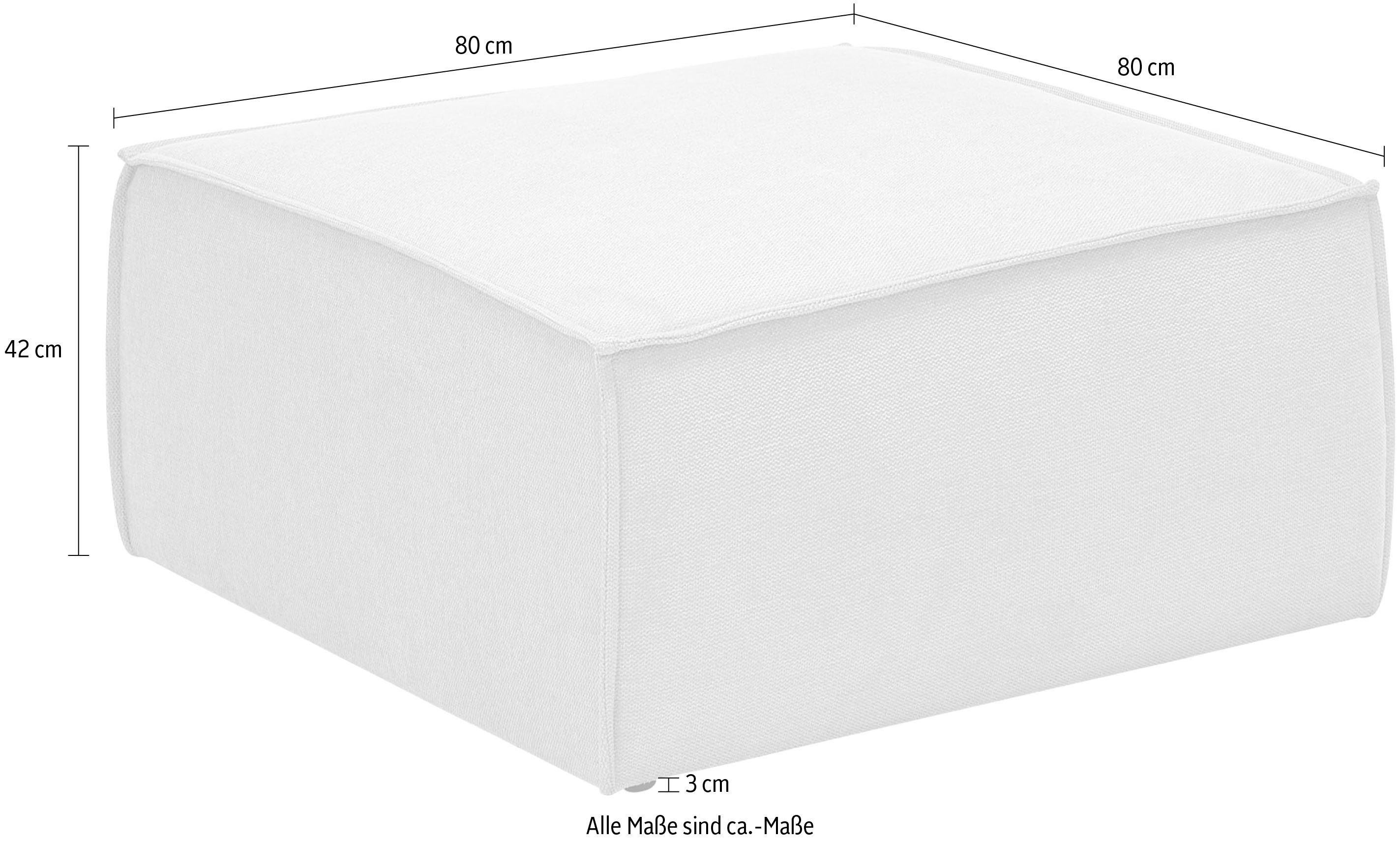 andas Hocker Finnley vierkant, past bij loveseat finnley