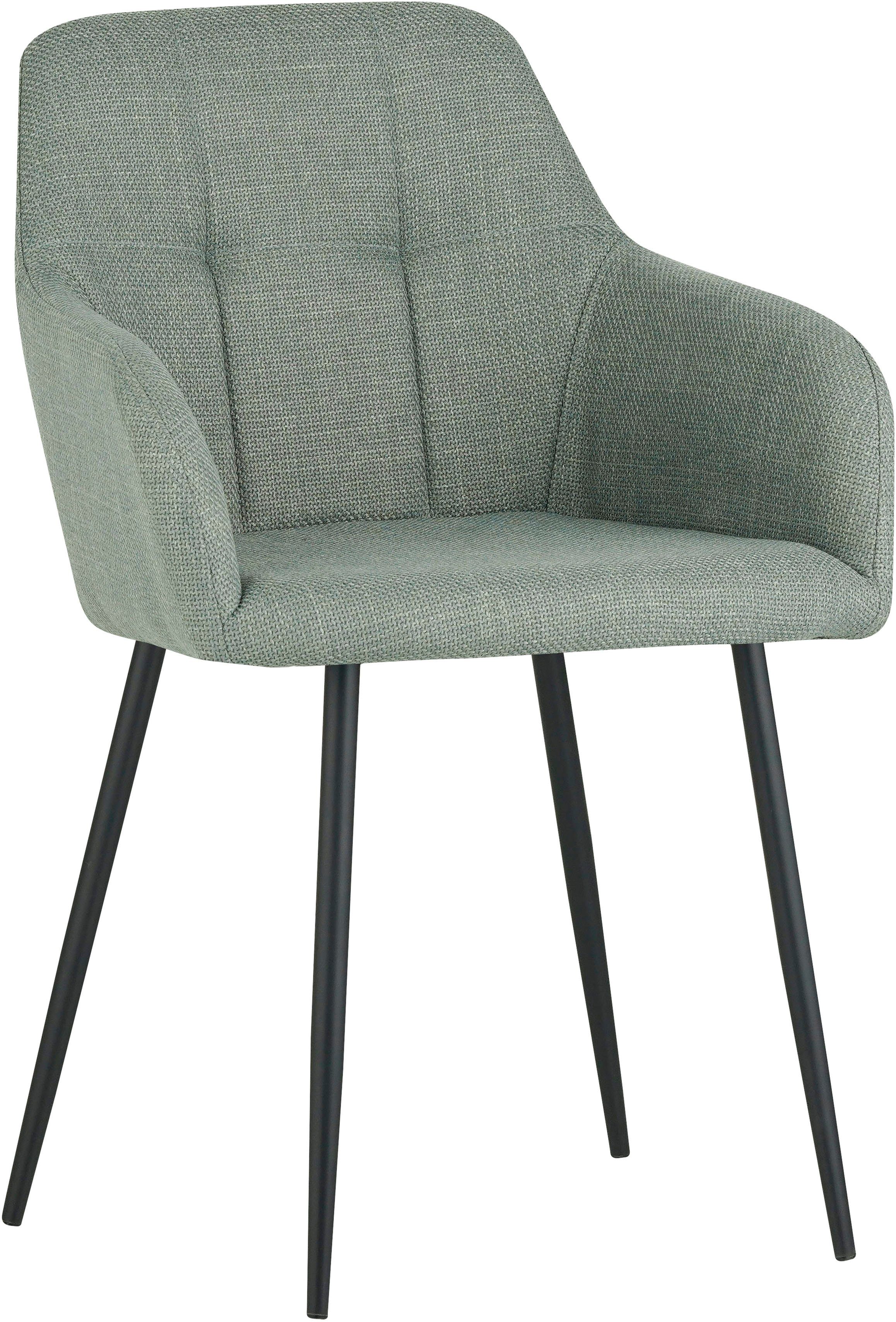 HELA Eetkamerstoel Hanna Schaalstoel, armleuningstoel, bekleding geweven stof (set, 2 stuks)