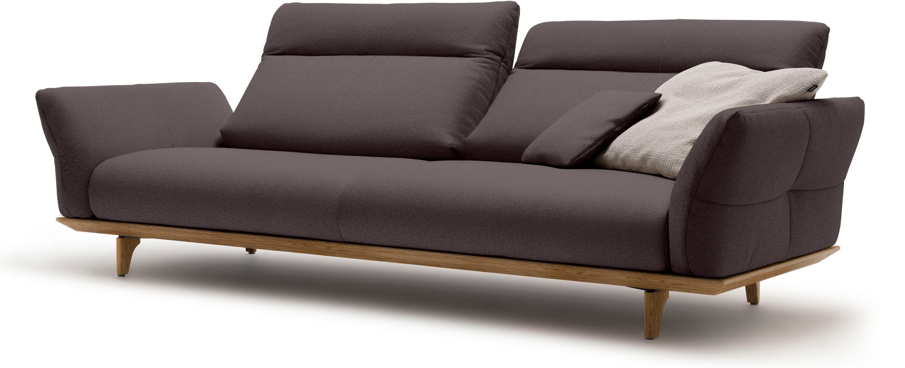 Creation BY ROLF BENZ 4-zitsbank Hs.460 Onderstel in walnotenhout, walnotenhouten poten, breedte 248 cm