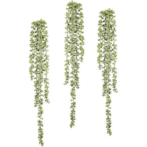 Creativ green kunstplant Sedum-plantenhanger set van 3 (3 stuks)