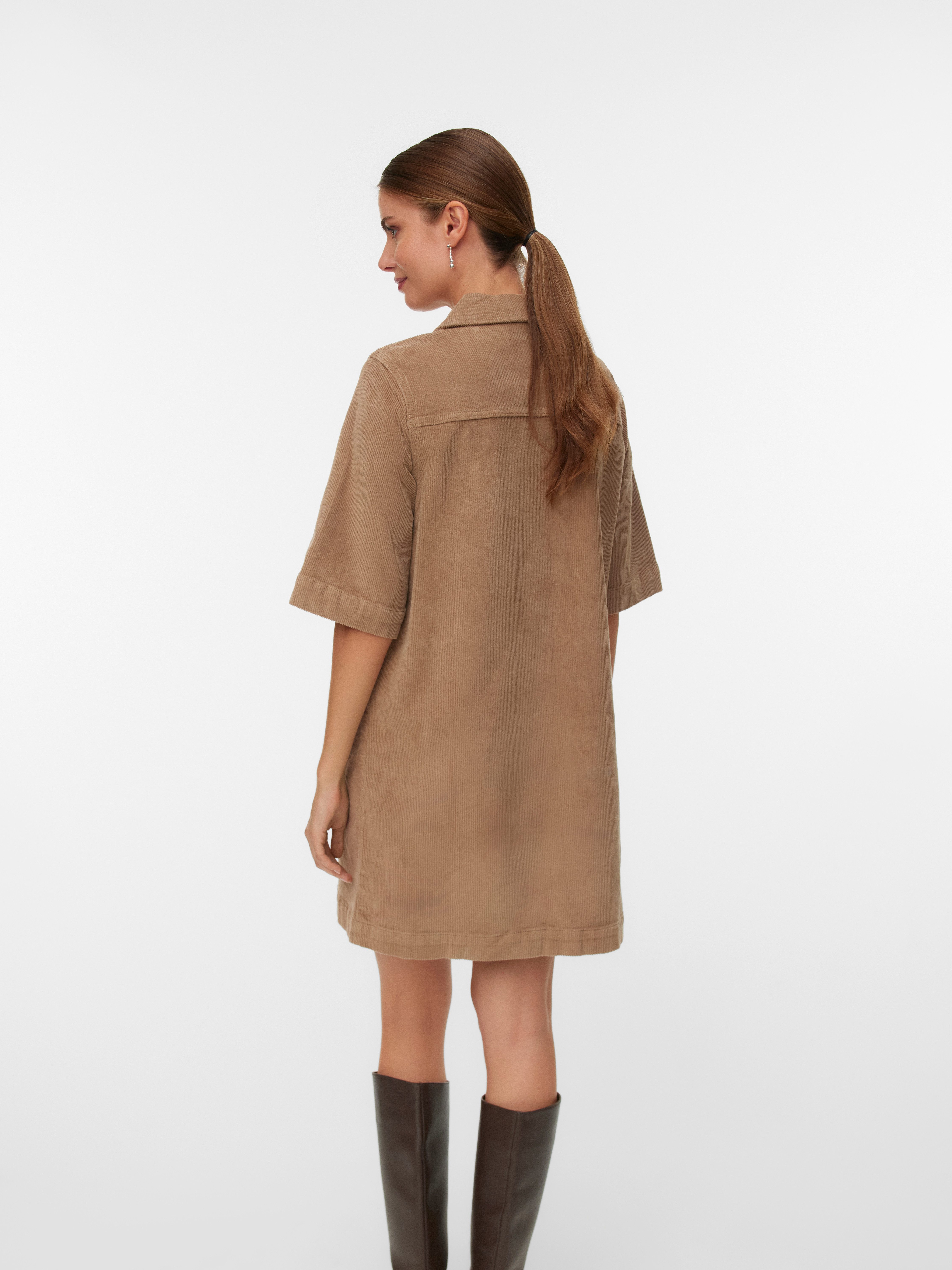 Vero Moda Cordjurk VMFENJA 2/4 SHORT CORDUROY DRESS NOOS