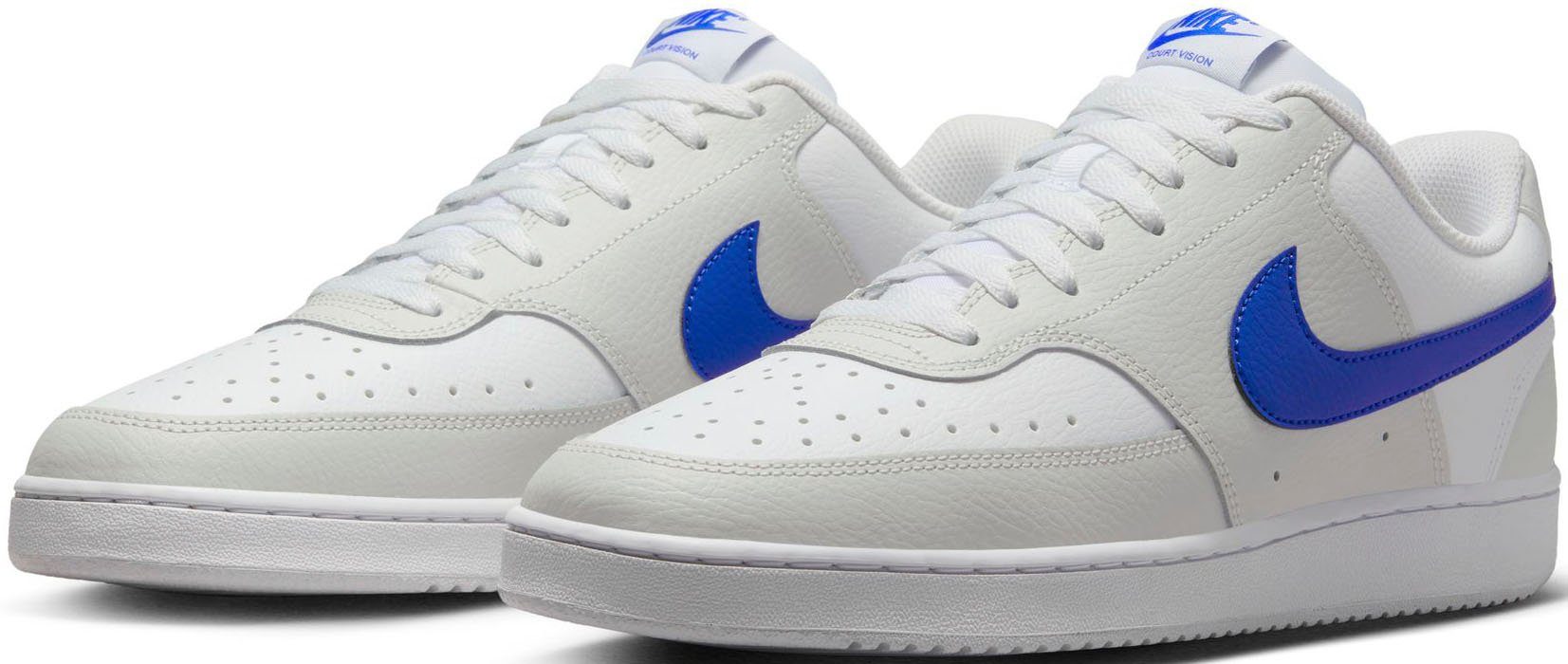 Nike Nike court vision low sneakers blauw-wit heren heren