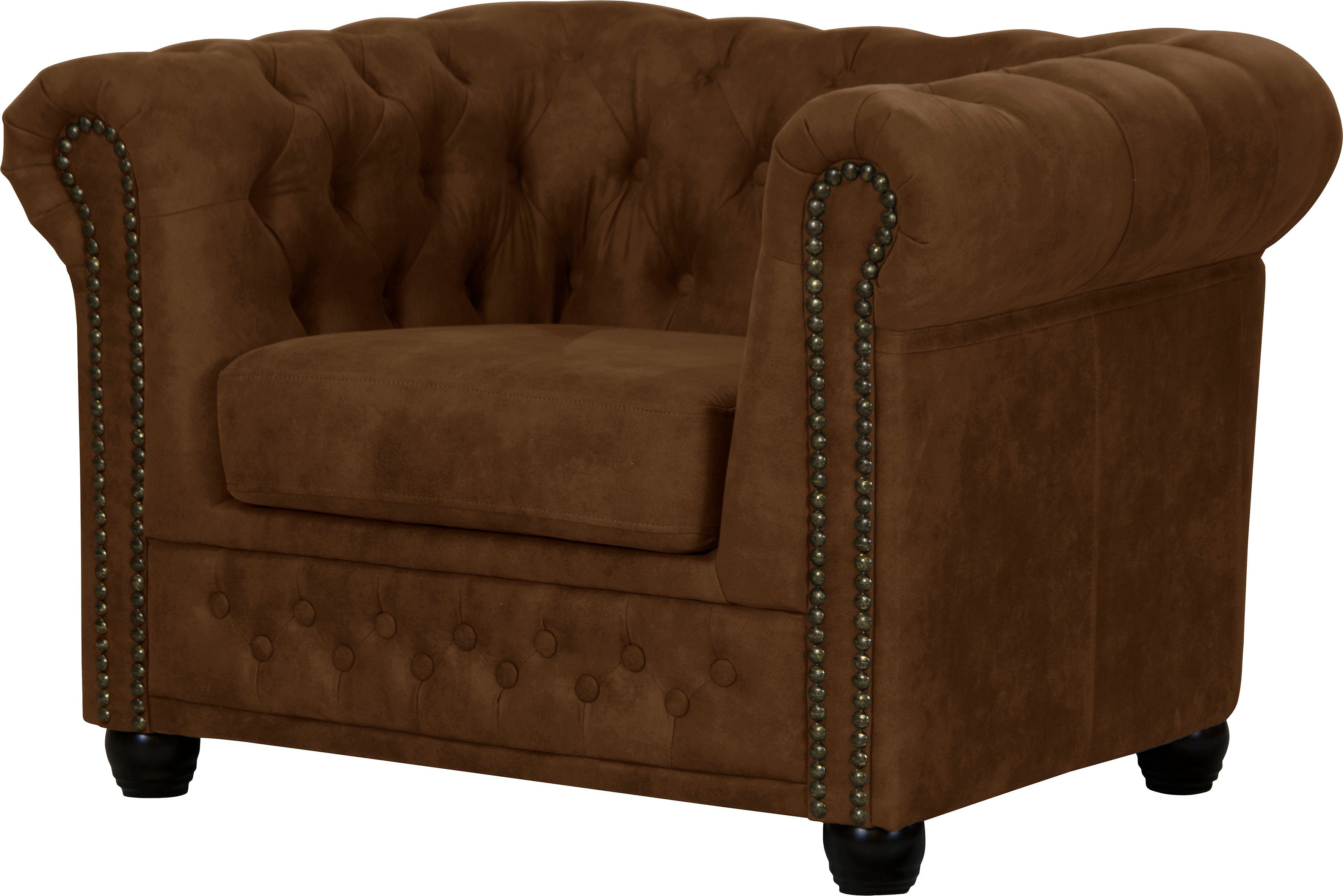 Home affaire Chesterfield-fauteuil Rysum stoel geschikt voor de "rysum" serie b / d / h: 94/86/72 cm