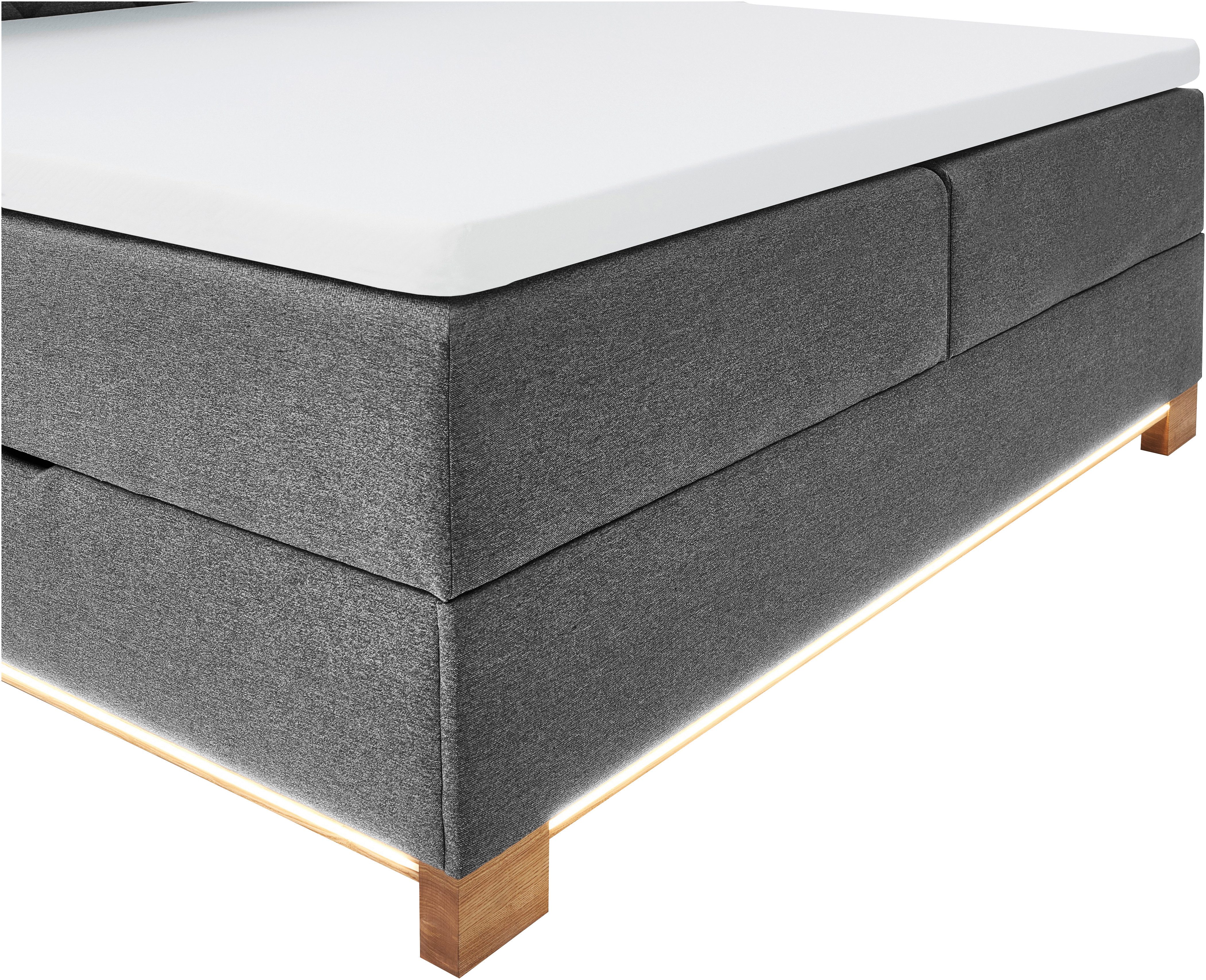 meise.möbel Boxspring Messina met bedkist, ledverlichting en topmatras