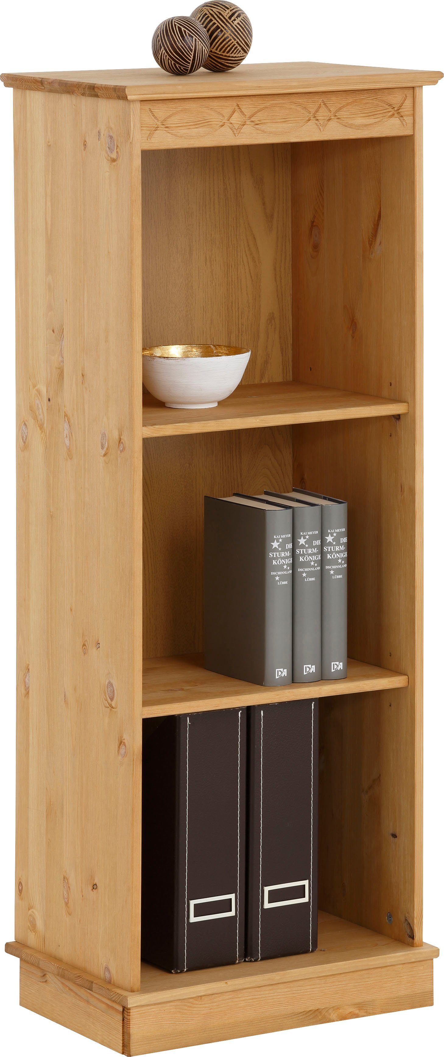 Home affaire Boekenkast Indra van massief dennenhout, in verschillende hoogtes, met fsc®