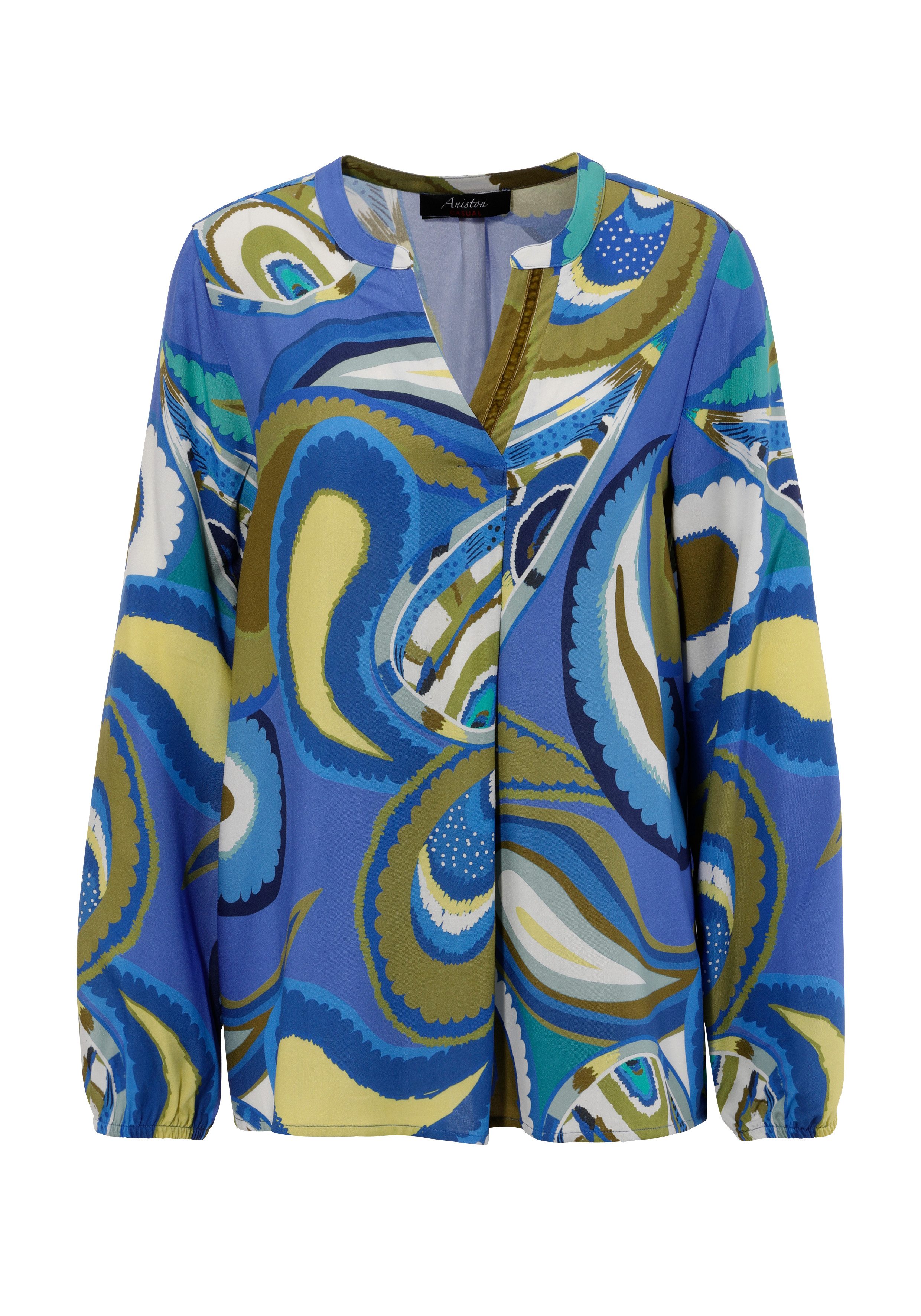 Aniston CASUAL Blouse zonder sluiting met kleurharmonieuze, grootvlak paisley-patroon