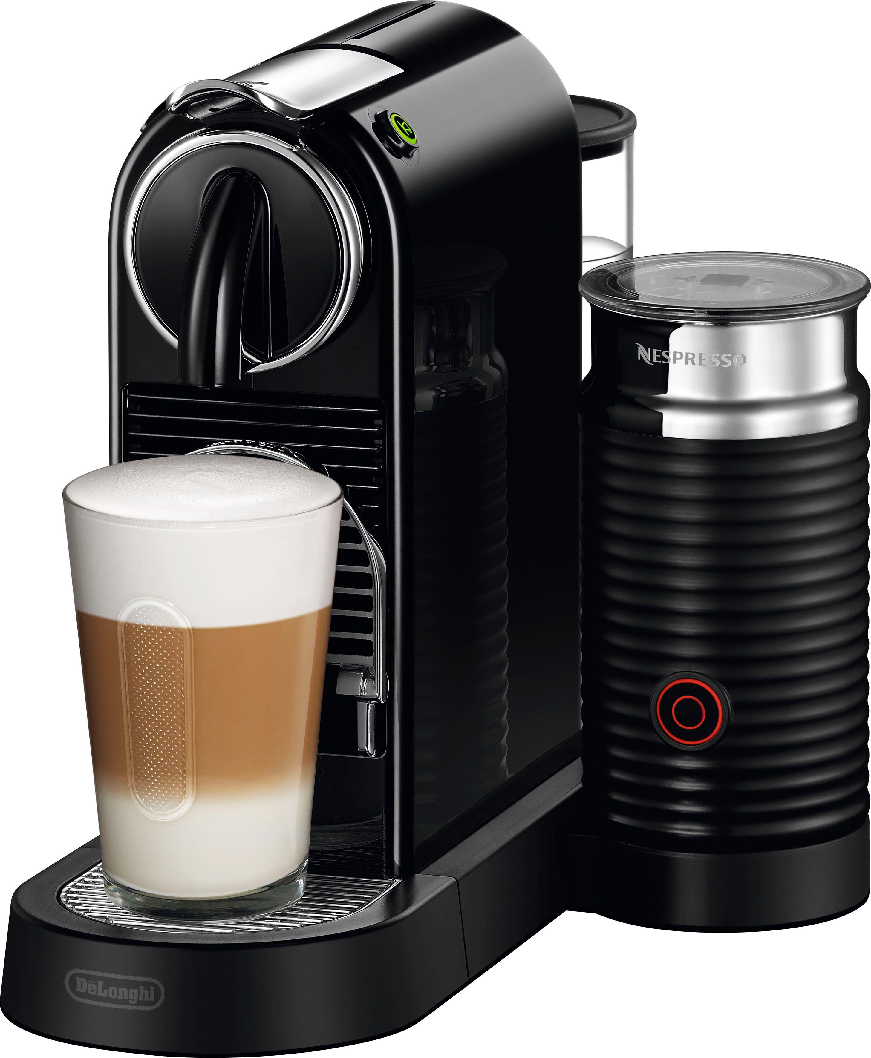 Nespresso Koffiecapsulemachine CITIZ EN 267.BAE van DeLonghi, zwart, incl. aeroccino melkopschuimer, welkomstpakket met 7 capsules