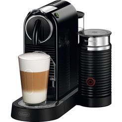 nespresso koffiecapsulemachine citiz en 267.bae van delonghi, zwart, incl. aeroccino melkopschuimer, welkomstpakket met 7 capsules zwart
