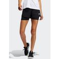 adidas performance 2-in-1-short pacer 3-strepen woven two-in-one zwart
