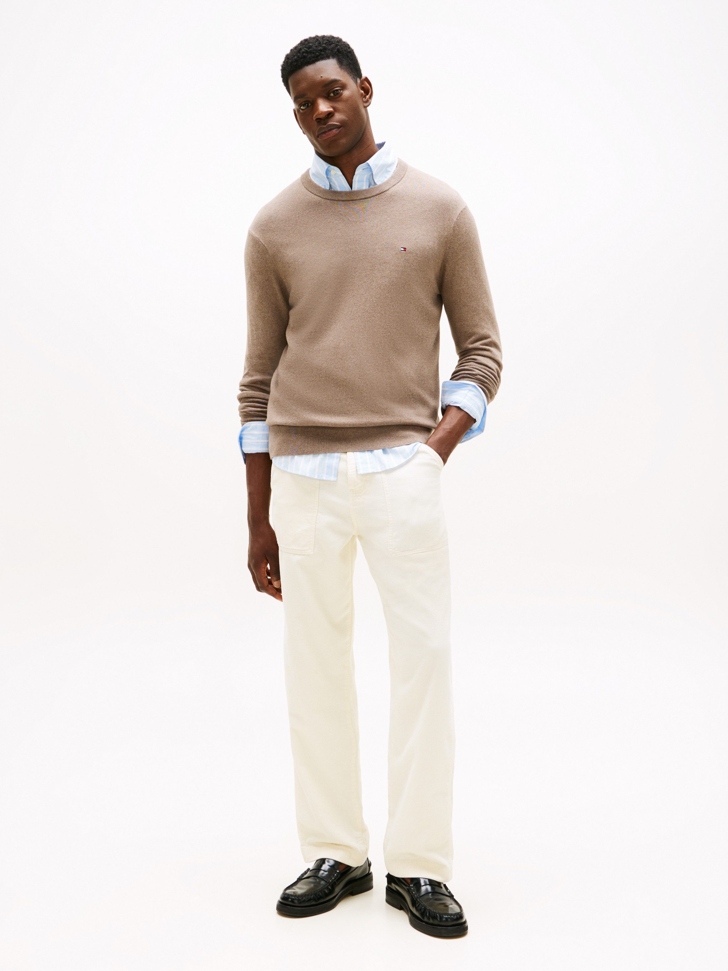 Tommy Hilfiger Trui met ronde hals PIMA ORG CTN CASHMERE CREW NECK