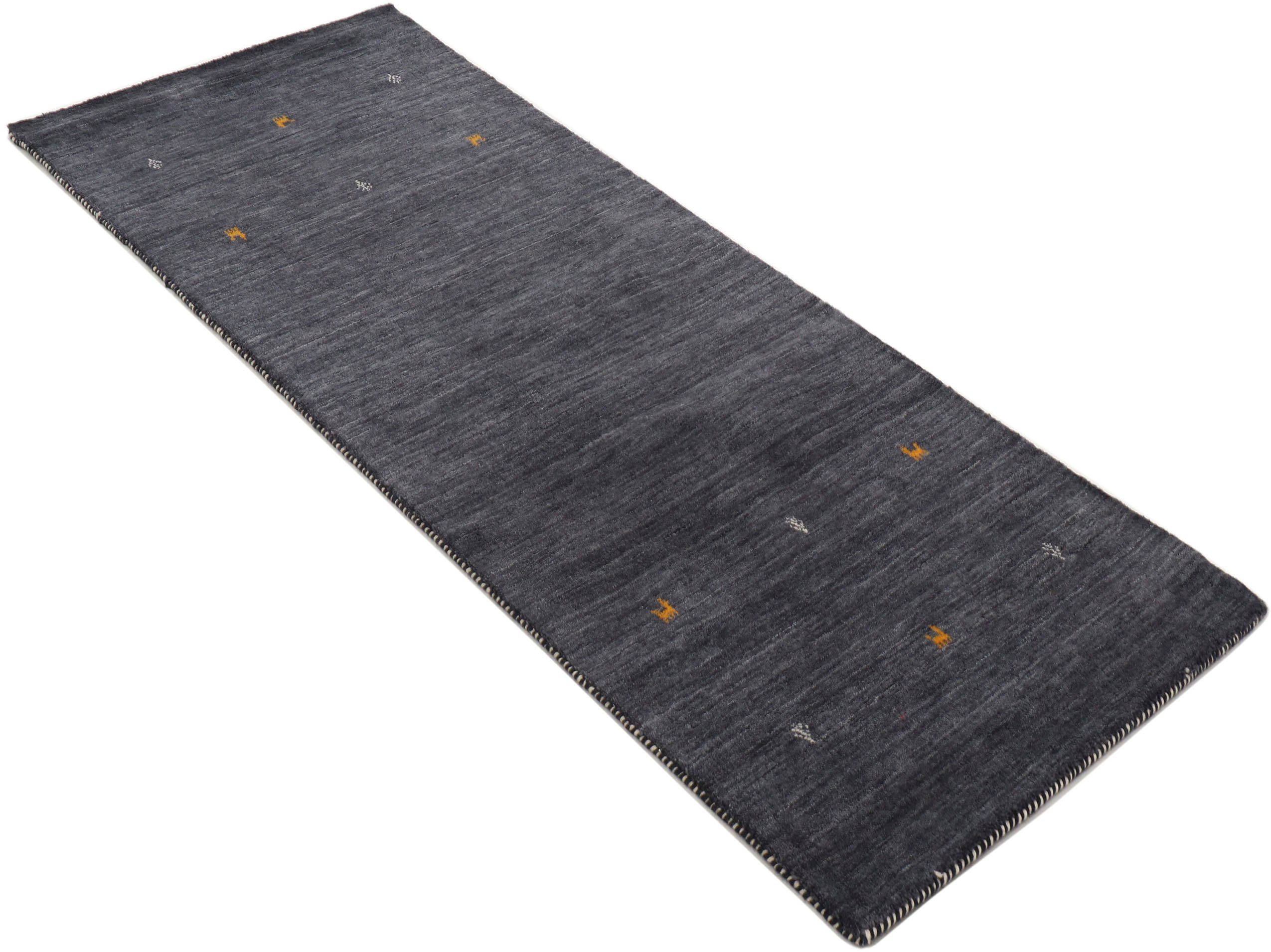 carpetfine Wollen kleed Gabbeh Uni, ook als loper verkrijgbaar