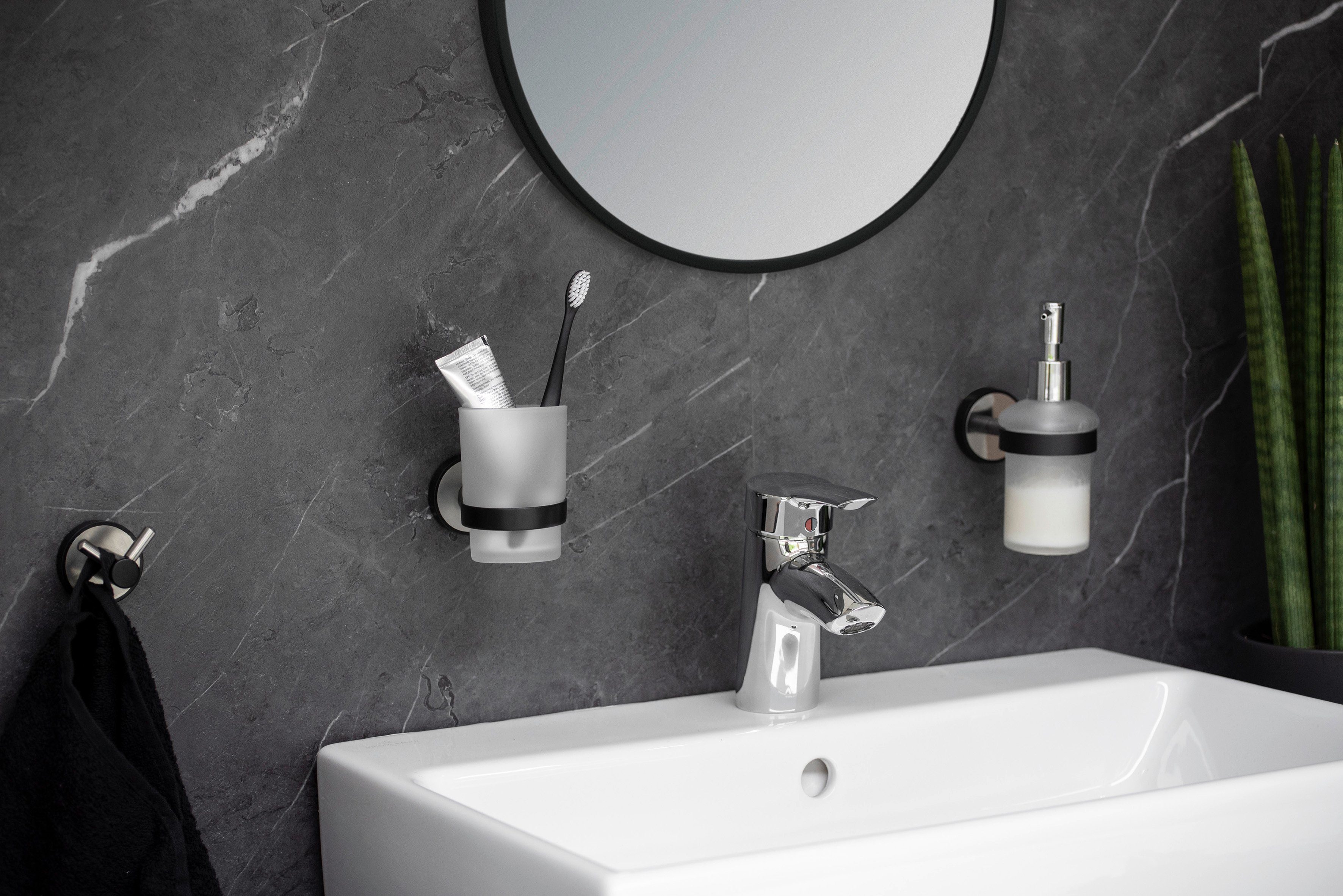 WENKO Poetsbeker UV-Loc® Udine bevestigen zonder boren met innovatief plaksysteem