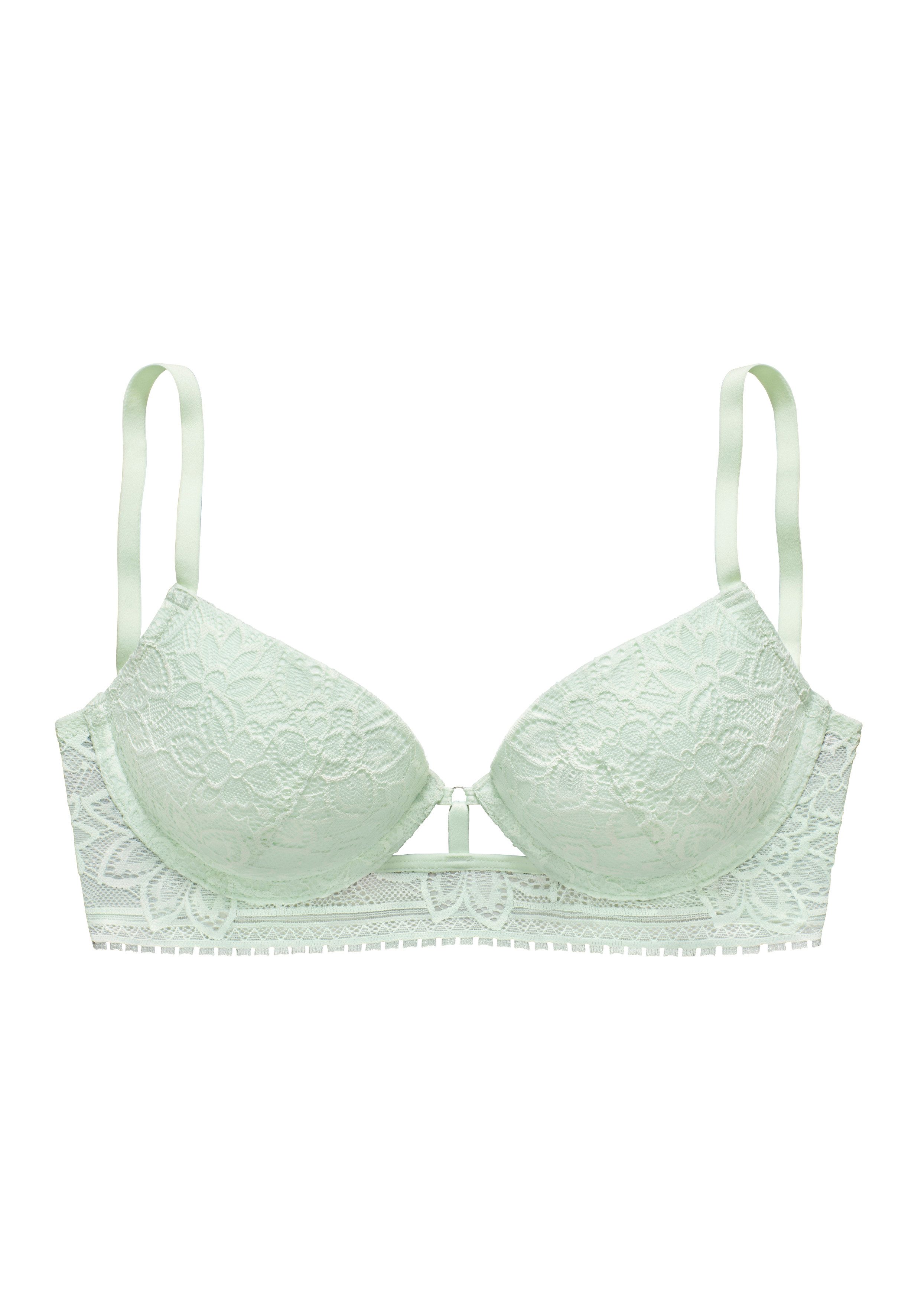 Lascana Push-up-bh met beugel van florale jacquardkant, sexy lingerie