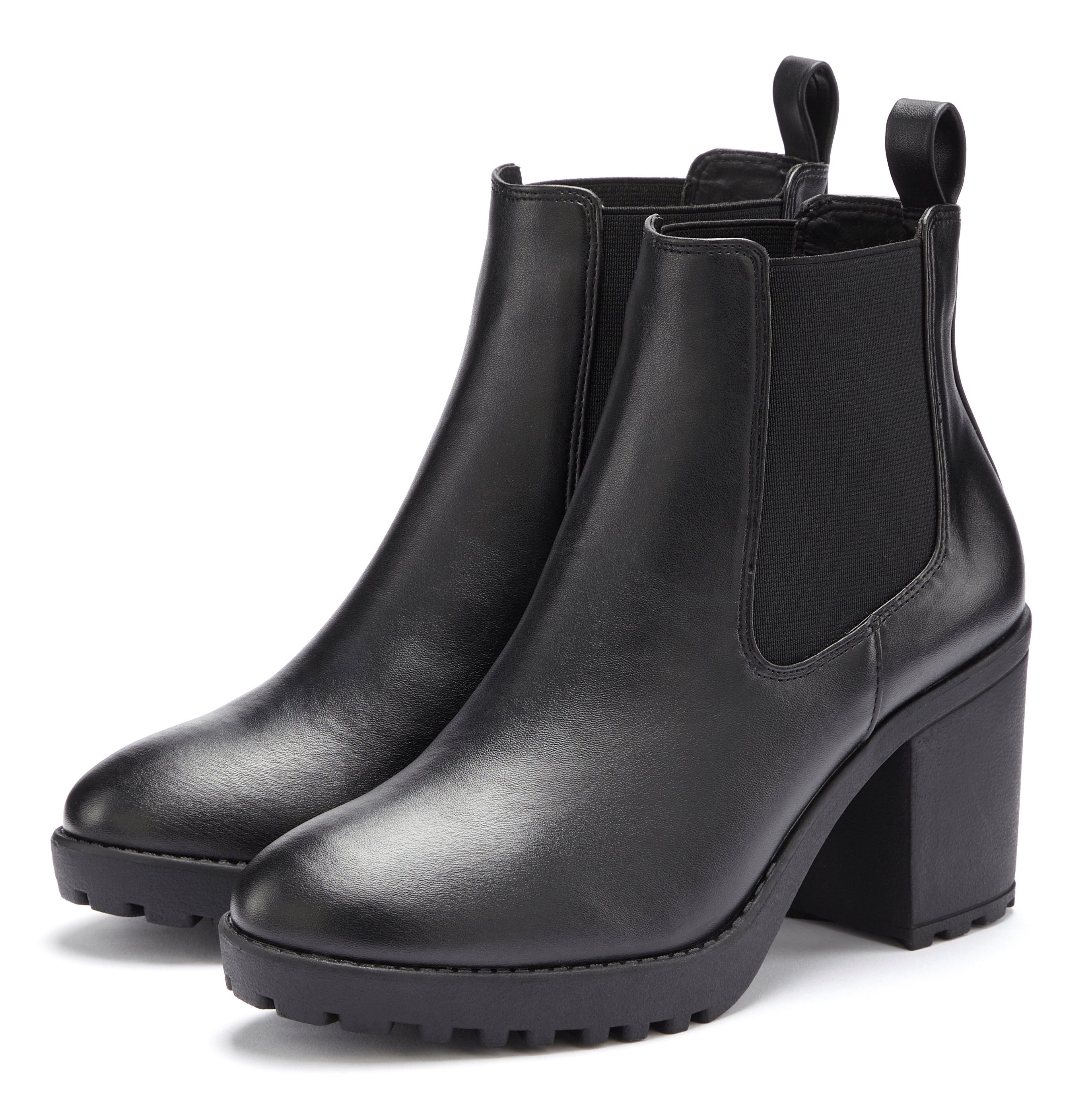 Vivance Chelsea-boots met blokhak & stretch inzet, hoge hak enkellaarsjes, enkellaarsjes