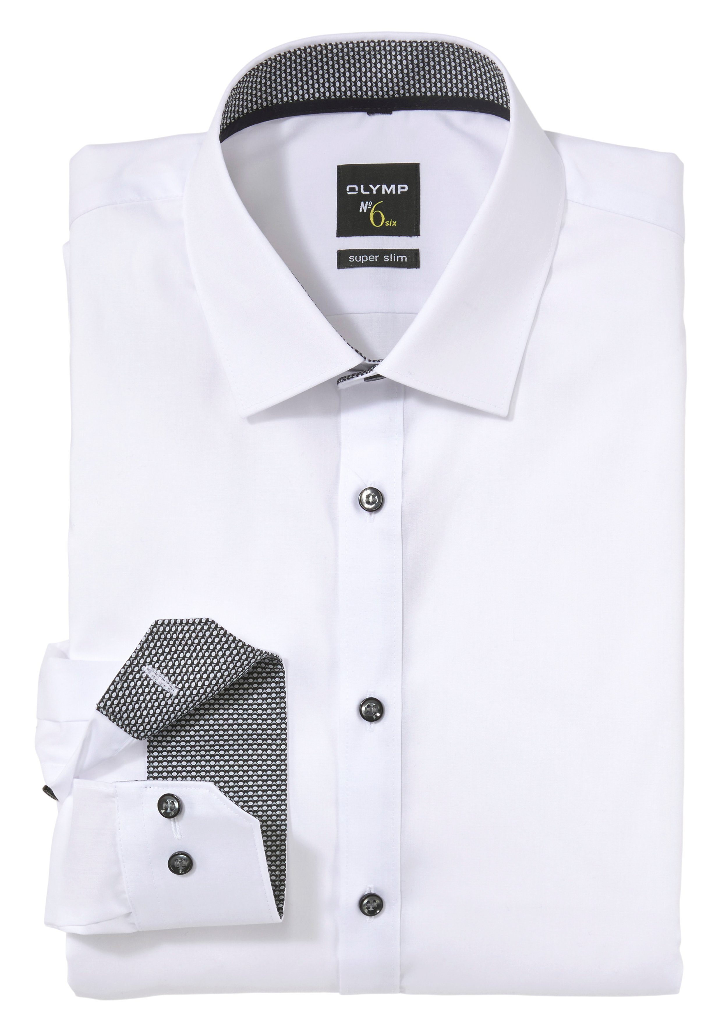 OLYMP Businessoverhemd No. Six super slim super slim, comfort stretch, strijkvrij