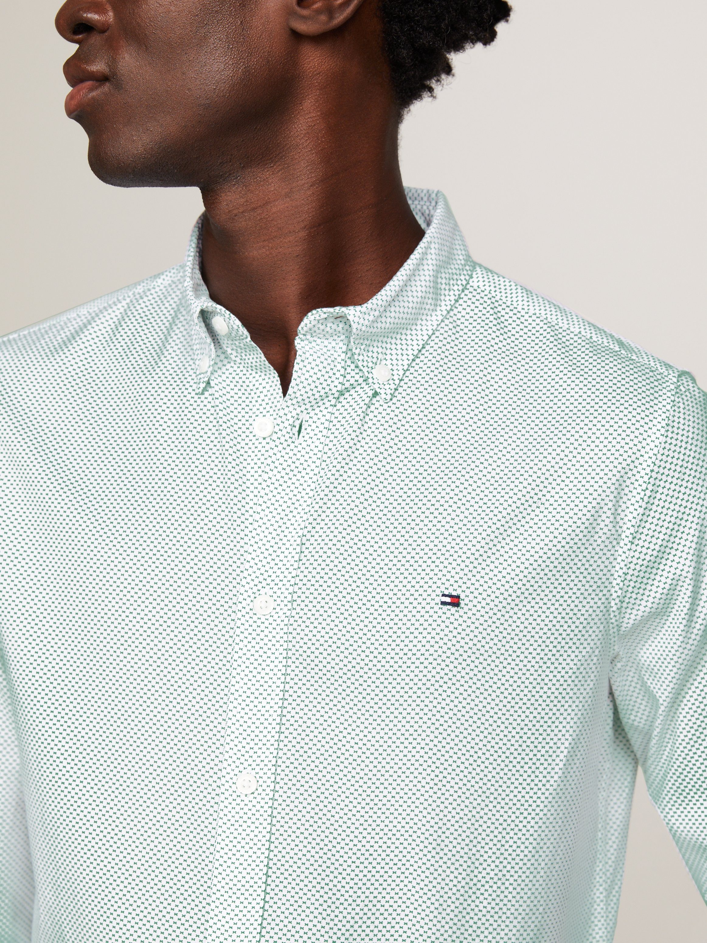 Tommy Hilfiger Overhemd met lange mouwen FLEX MINI PRINT SF SHIRT
