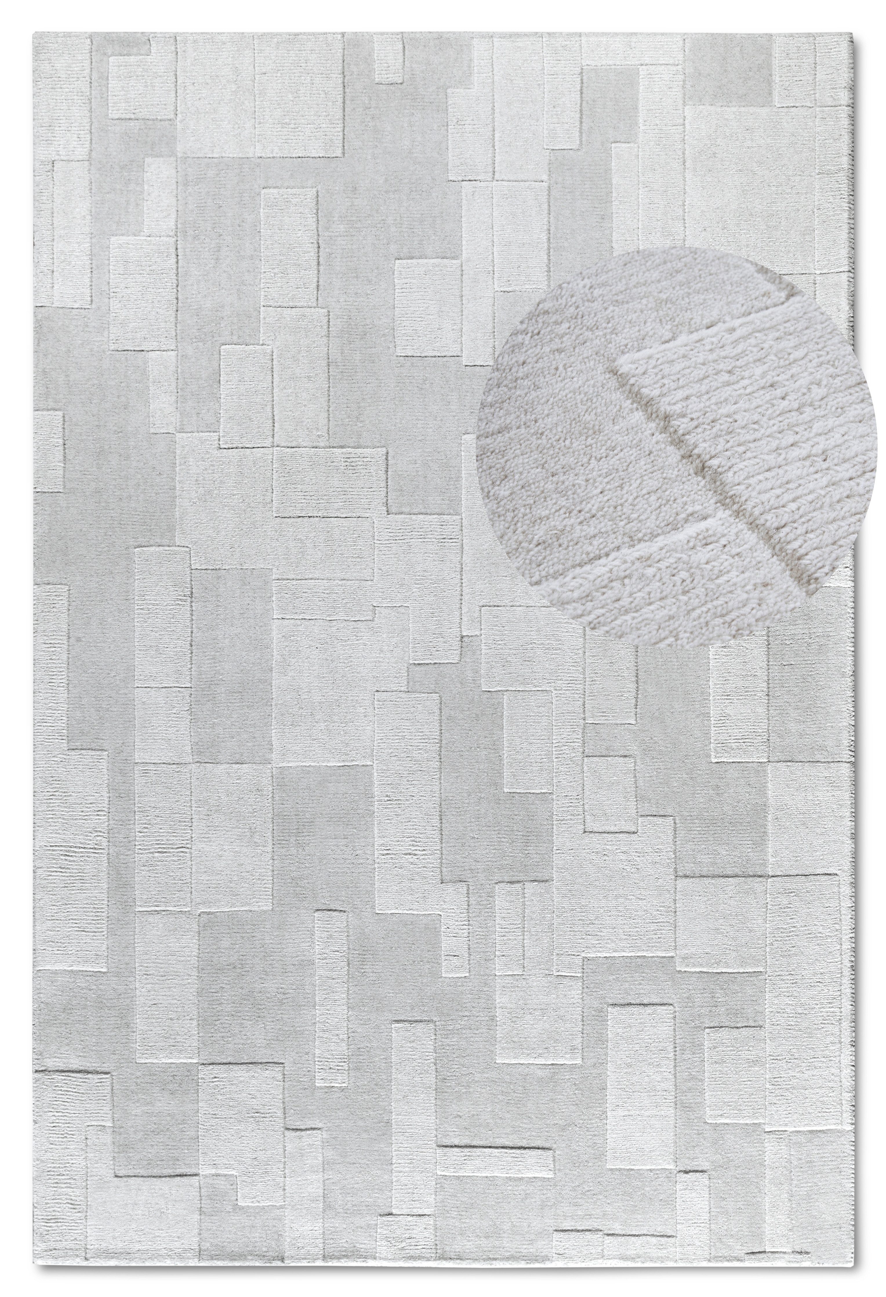 Villeroy & Boch Wollen kleed Wilhelmine Loper, handgeweven, wol, natuur, woonkamer, geometrie, boho