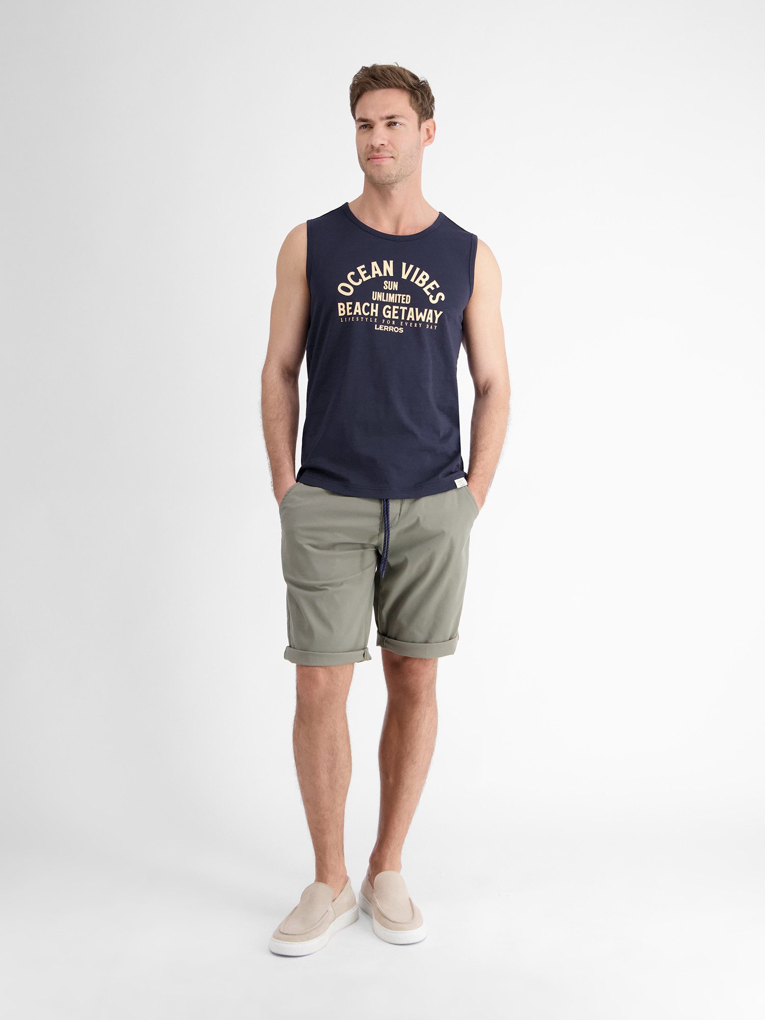 Lerros Muscle-shirt LERROS heren tanktop met borstprint