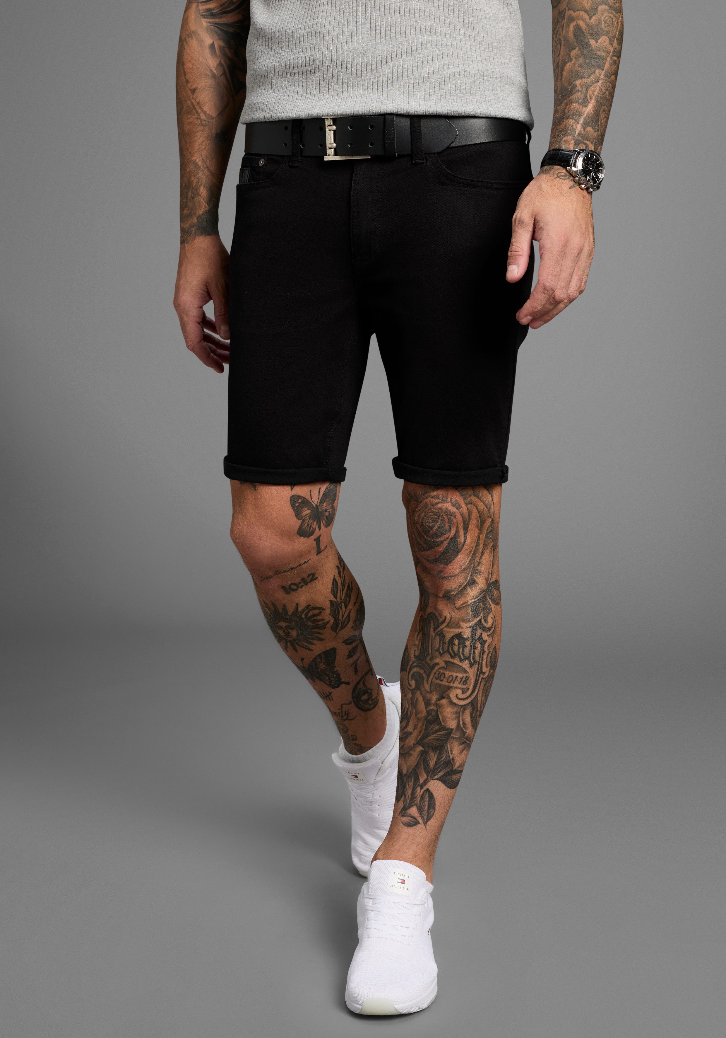 Bruno Banani Jeansshort Hutch-Shorts lage taillehoogte