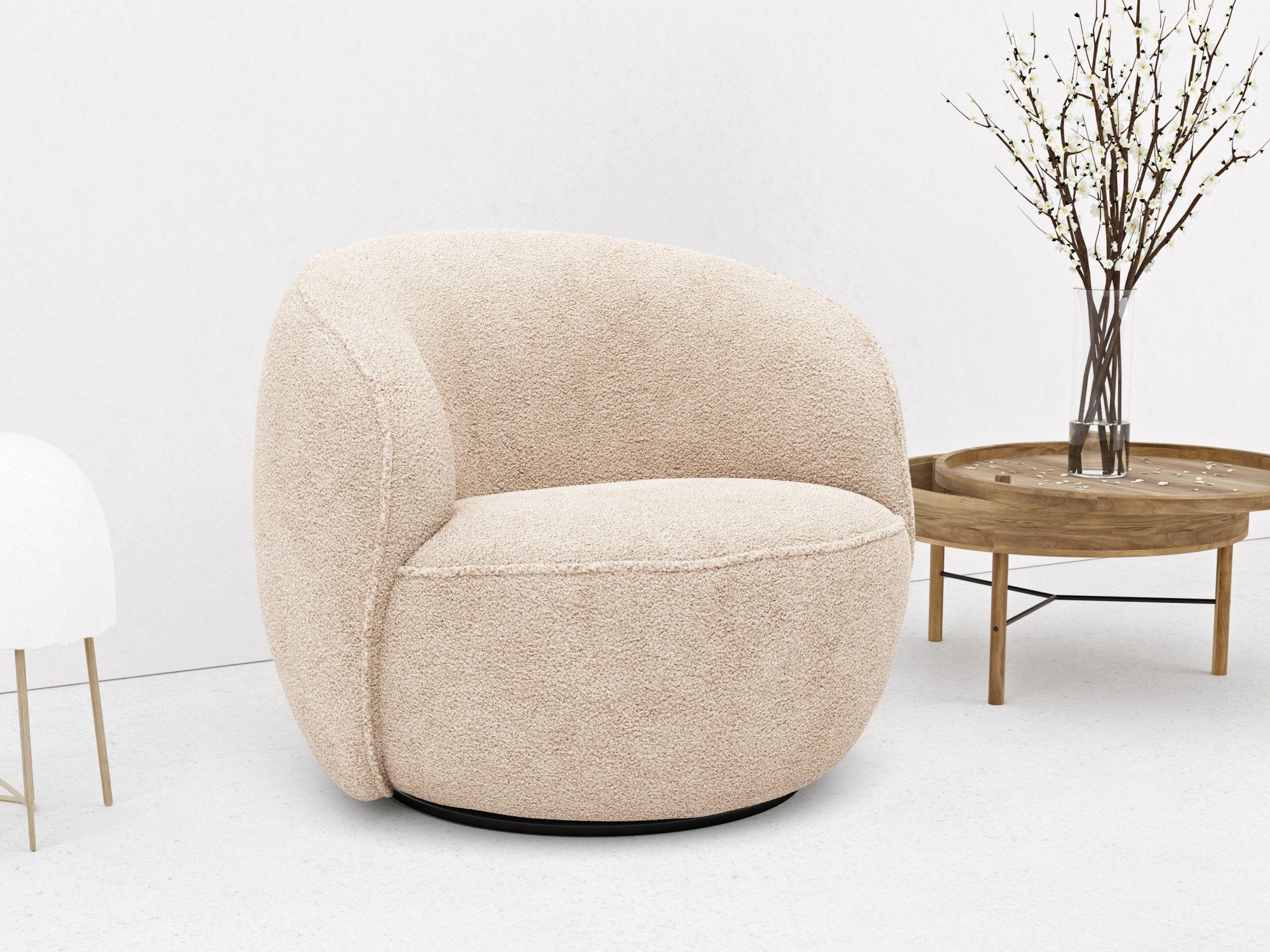 LeGer Home by Lena Gercke Loungestoel Effie met 360° draaifunctie, comfortabel zitten