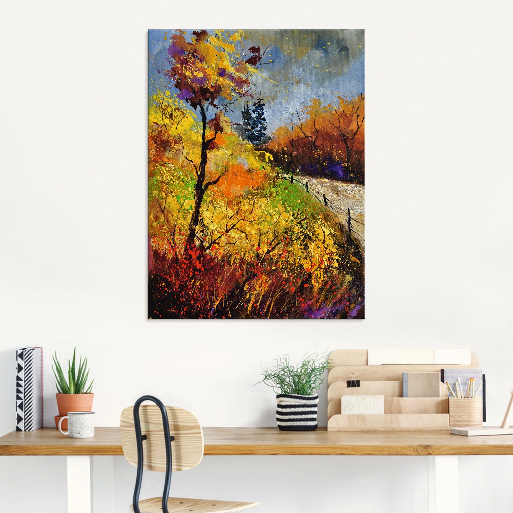 Artland Print op glas Herfst in Houroy in verschillende maten