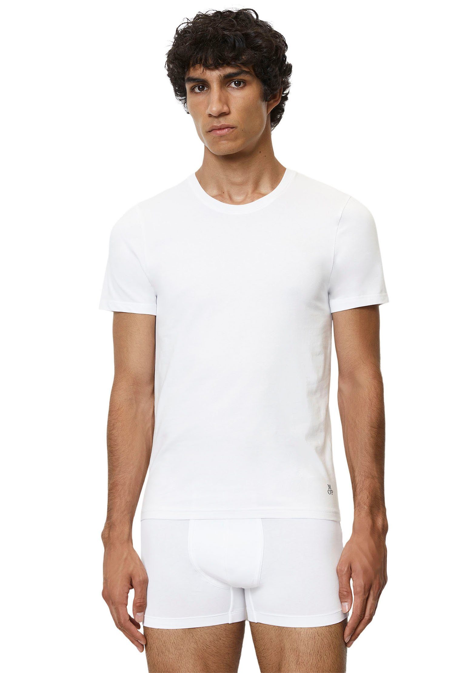 Marc O'Polo T-shirt Essentials met discreet merkembleem (2-delig, Set van 2)