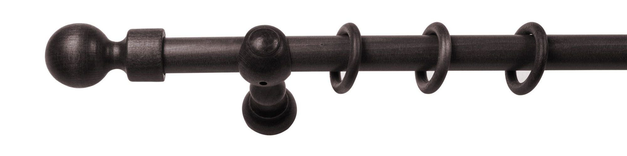 SN DECO GROUP Gordijnroede Giro 28 mm, hout, verschillende lengtes en kleuren, compleet set