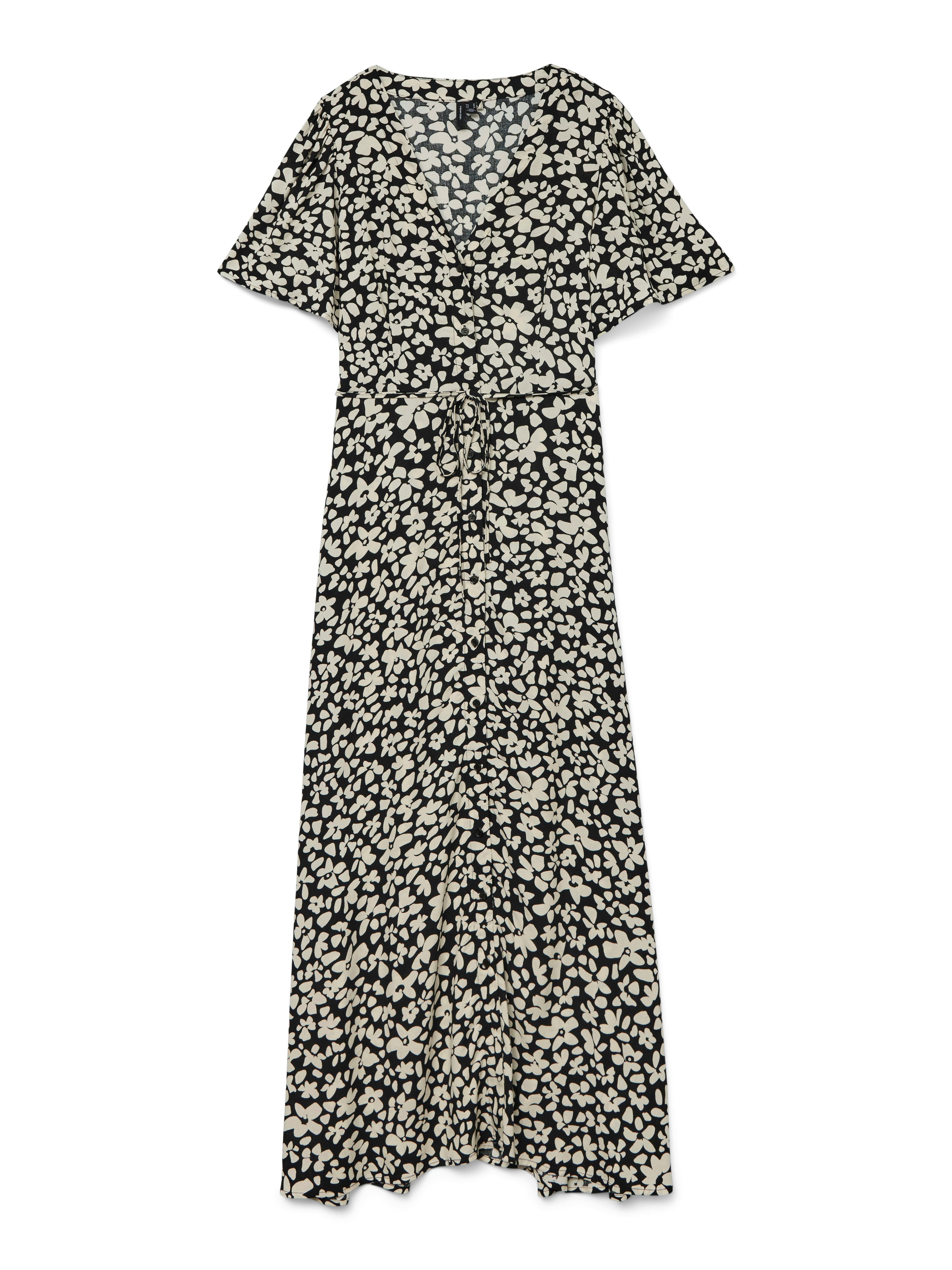 Vero Moda Zomerjurk VMALBA SS CALF DRESS WVN GA NOOS