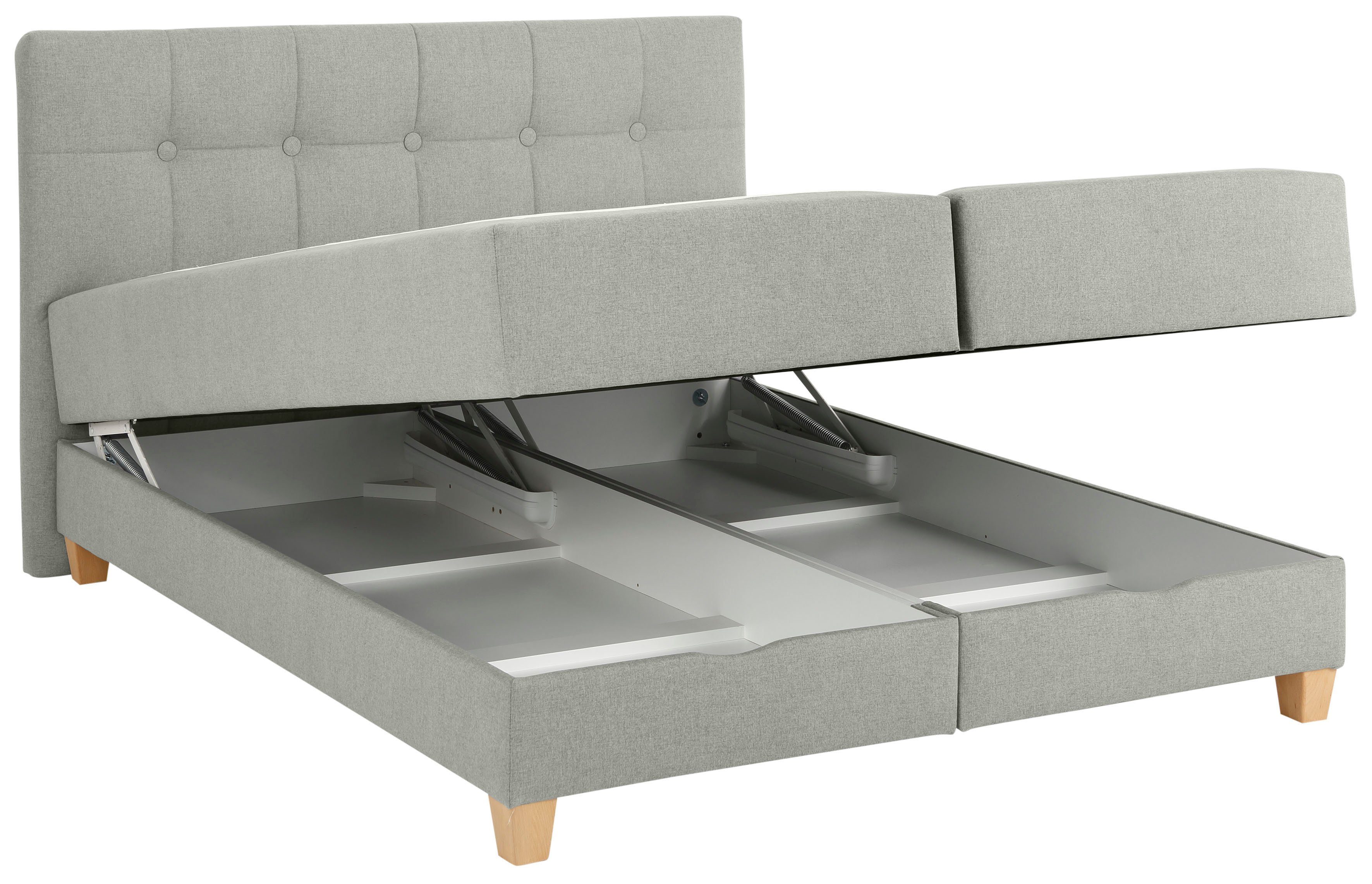 Home affaire Boxspring Lonrai in h2, h3 & h4 en xxl - verlengde 220 cm kiesbaar, incl. topper