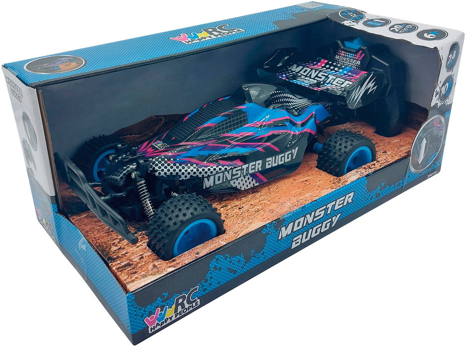 Happy People Radiografisch bestuurbare buggy Monster Buggy met afstandsbediening