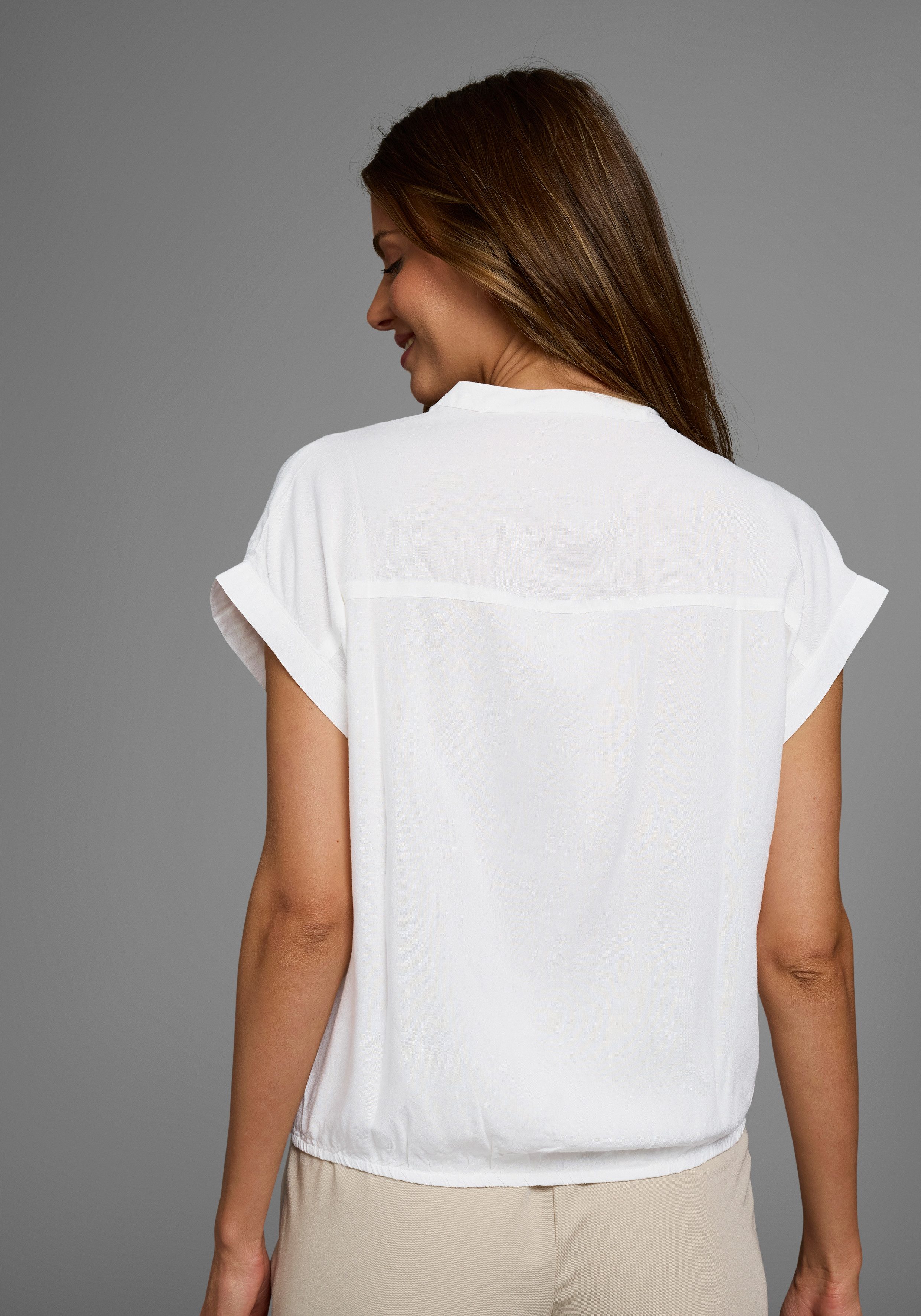 Boysen's Overhemdblouse in oversized stijl met ballonzoom