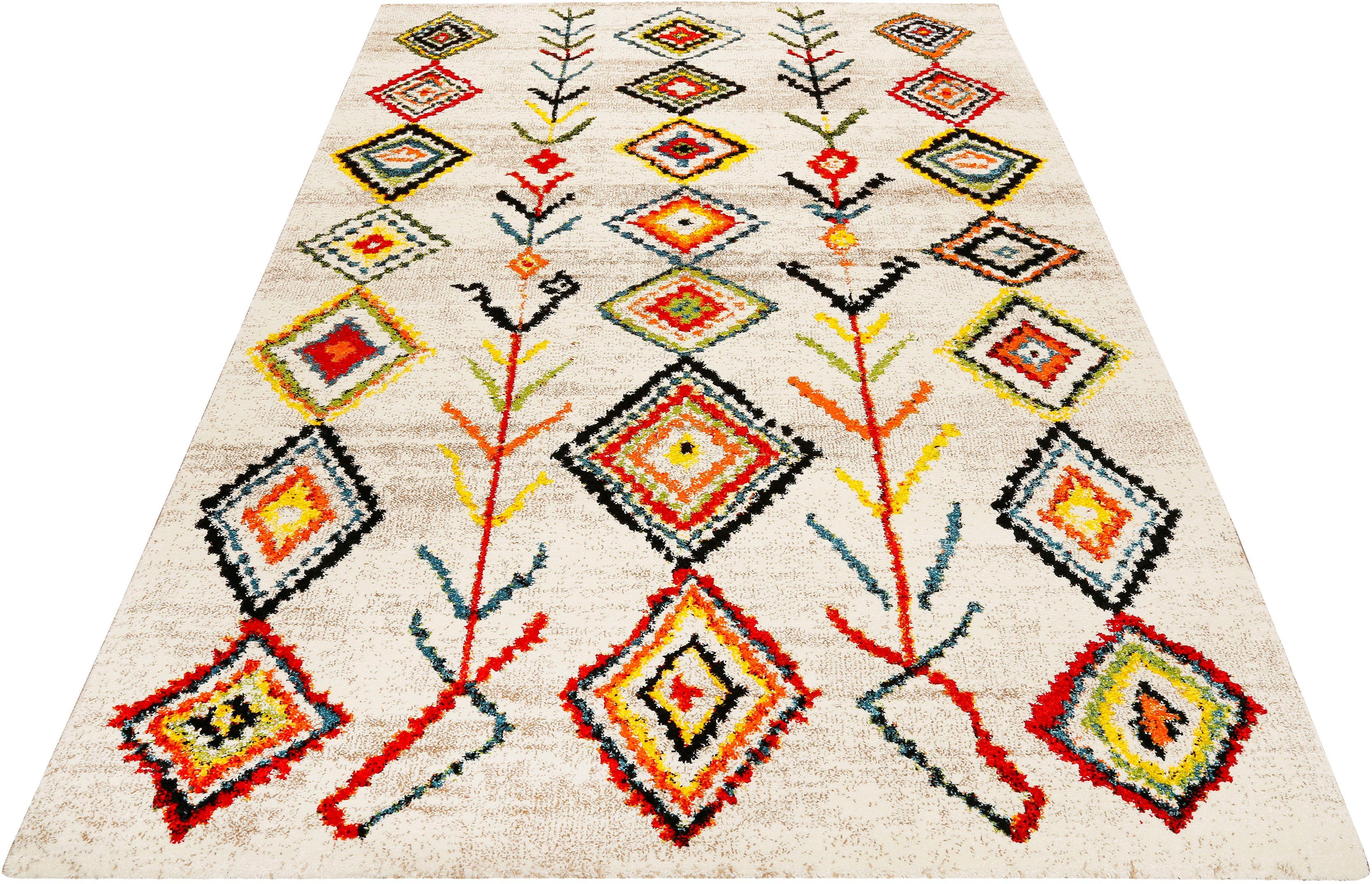 Wecon Home Vloerkleed Medina Woonkamer moderne vloerkleden maat 160 cm x 225 cm x 13 mm multicolor