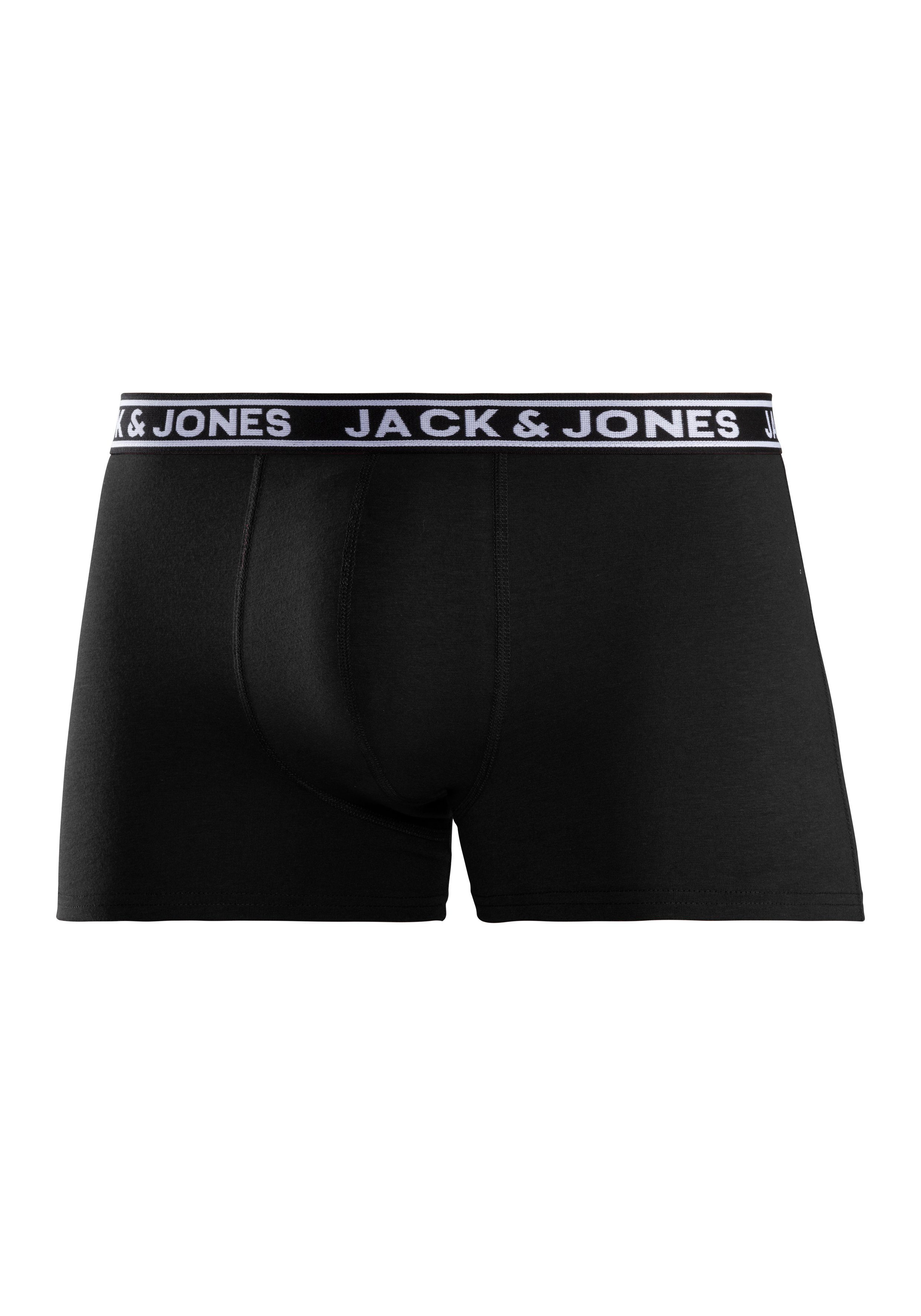 Jack & Jones Trunk JACCRISP in 6-pack met logoband en stretchcomfort effen met kleuraccent, modieus, nauwsluitend, katoenmix (set, 6 stuks)