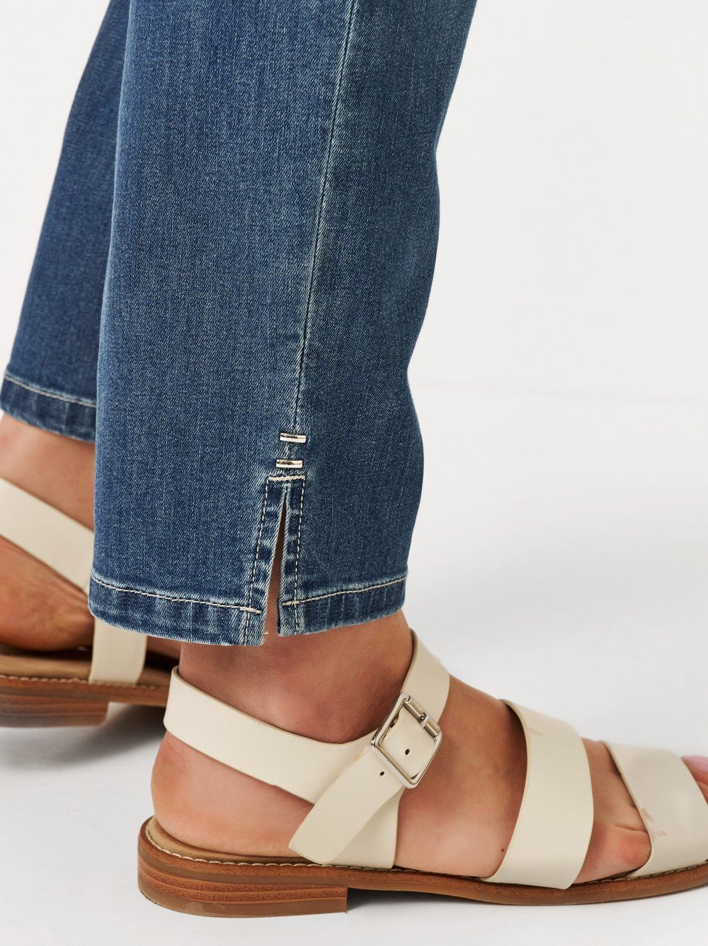 TONI 7/8 jeans gesplitst, met stretch